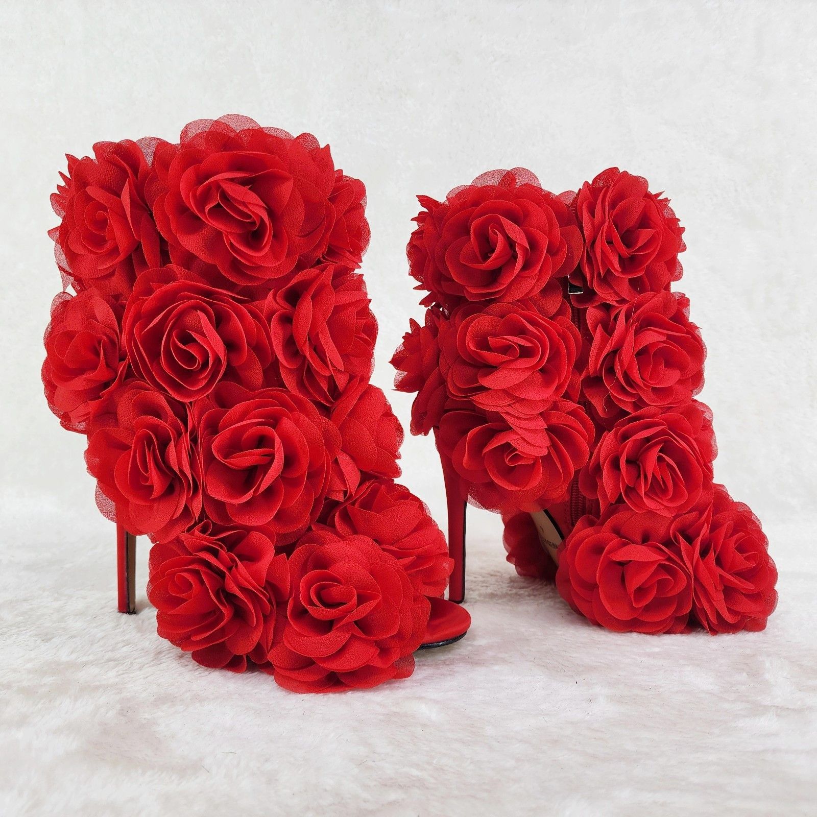 Other Beauty 3D Flowers Floral 4" High Heel Xoanna Elegant Ankle B Size US 8 / IT 38 - 4 Thumbnail