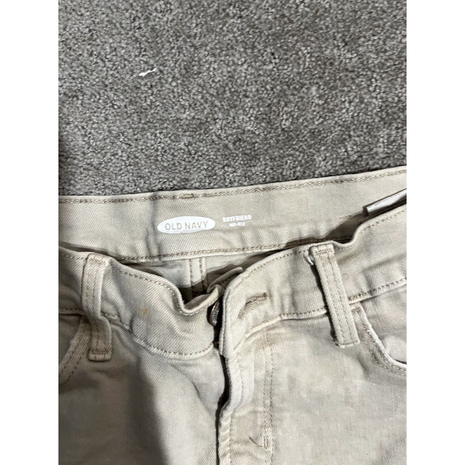 Old Navy Old Navy Denim Shorts Womens Size 6 Beige Hem Stretch Button 5-Pocket Design Casual Summer Front Flat Front Cuffed Denim Regular Classic Womens Size 28" / US 6 / IT 42 - 3 Thumbnail