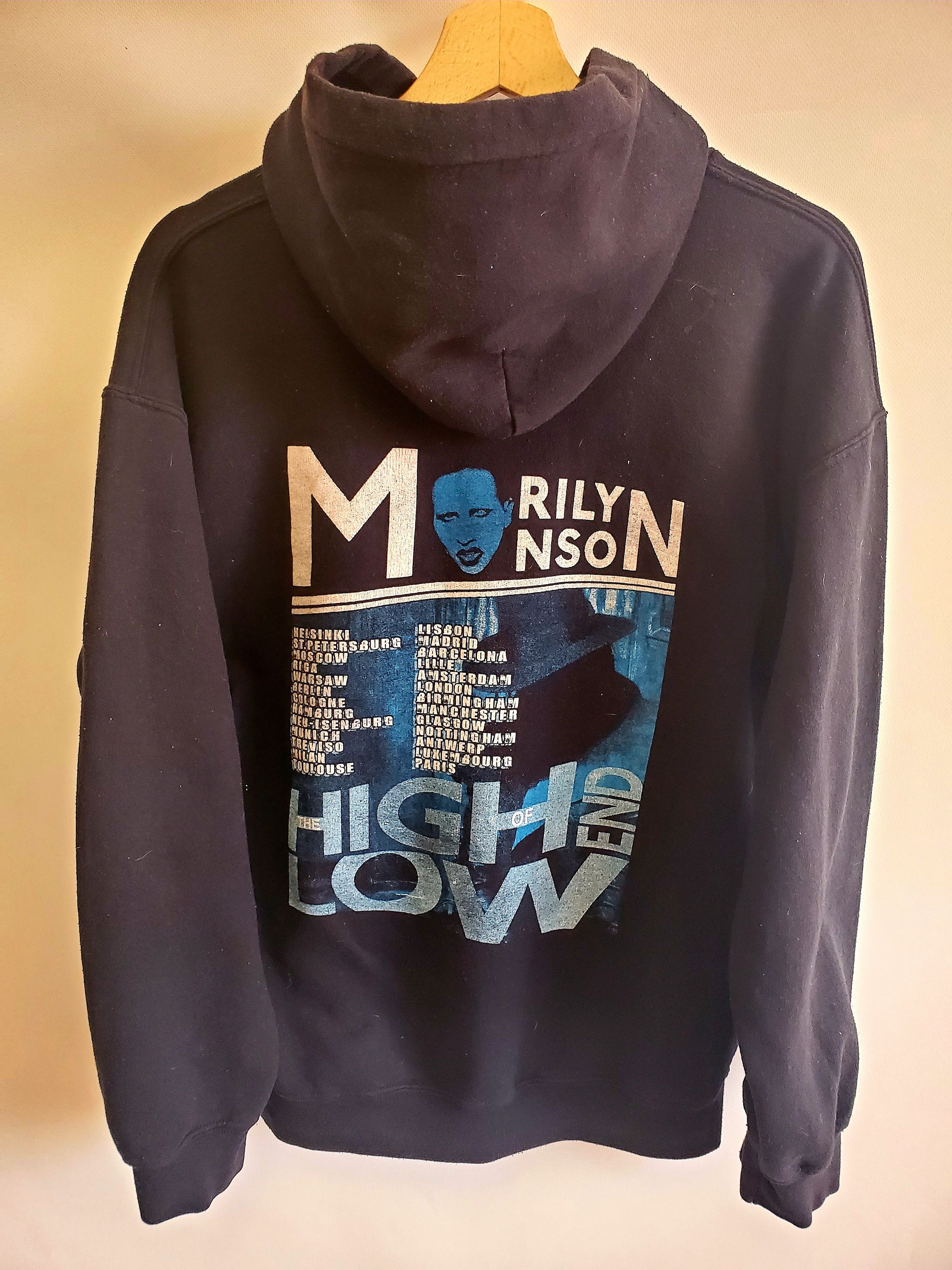 Band Tees × Marilyn Manson × Vintage RARE Hoodie Marilyn Manson - high end of low, size M Size US M / EU 48-50 / 2 - 3 Thumbnail