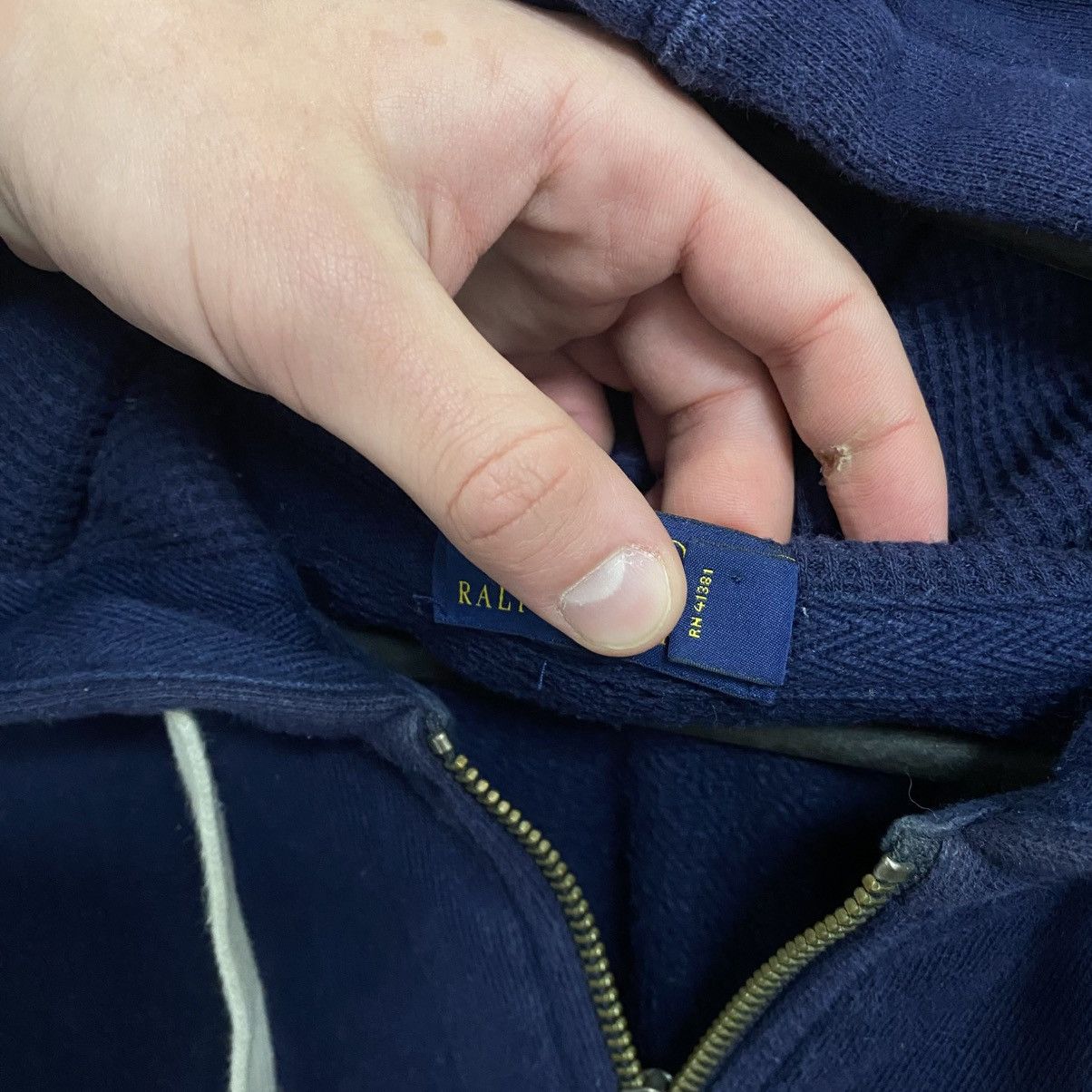 Polo Ralph Lauren Vintage Polo Ralph Lauren Zip Up Hoodie Navy Blue Size US XL / EU 56 / 4 - 8 Thumbnail