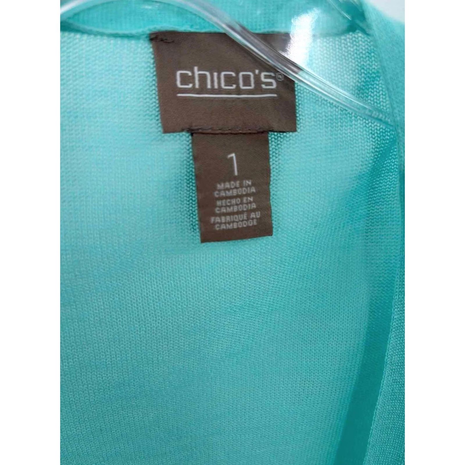 Vintage Pre-Owned Chico's Blue Cardigan Sweater Size 1/Medium XS? Size XS / US 0-2 / IT 36-38 - 3 Thumbnail
