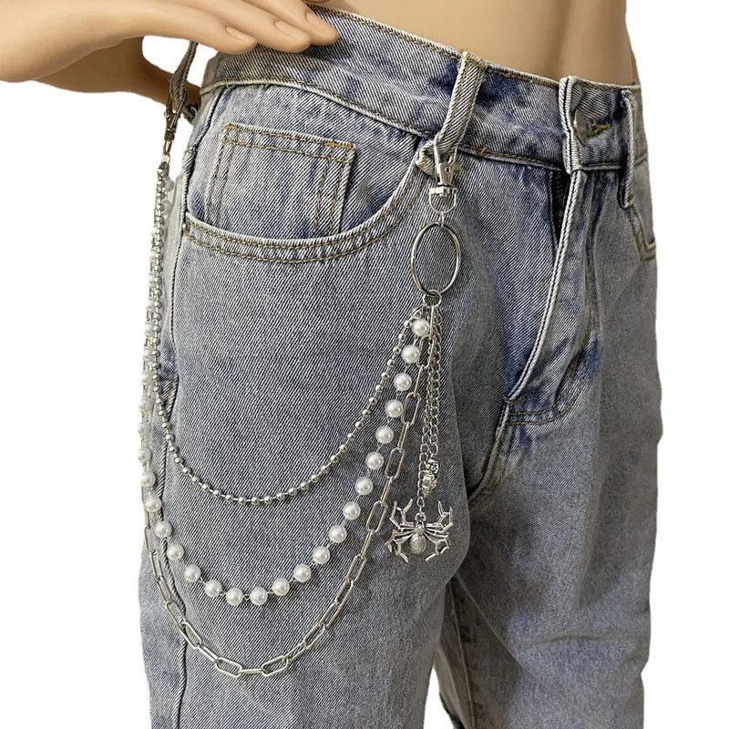 Vintage Trouser Biker Spider Skull Chain Size ONE SIZE - 4 Thumbnail