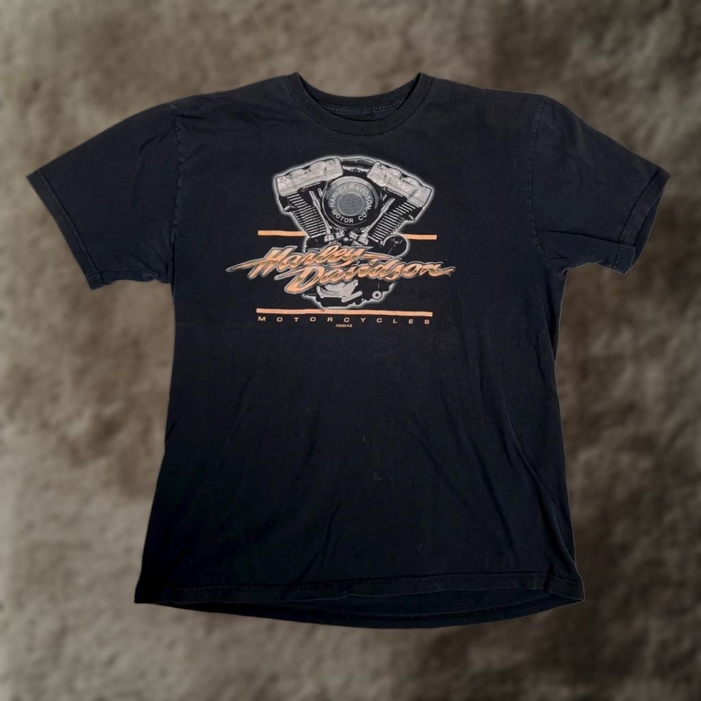 Harley Davidson VINTAGE Harley-Davidson T-Shirt Mens Large Black Short Sleeve Crew Neck Graphic Print Snake Twin Falls Idaho Mens Size US L / EU 52-54 / 3 - 1 Thumbnail