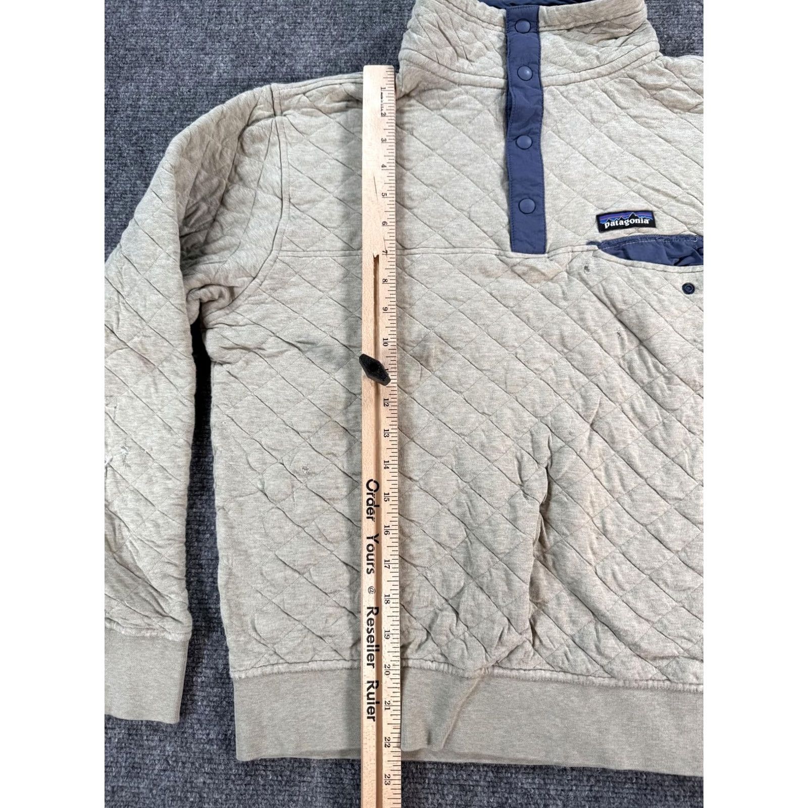 Patagonia Patagonia Sweatshirt Mens Medium Beige Organic Cotton Quilted Snap-T Pullover Size US M / EU 48-50 / 2 - 6 Thumbnail
