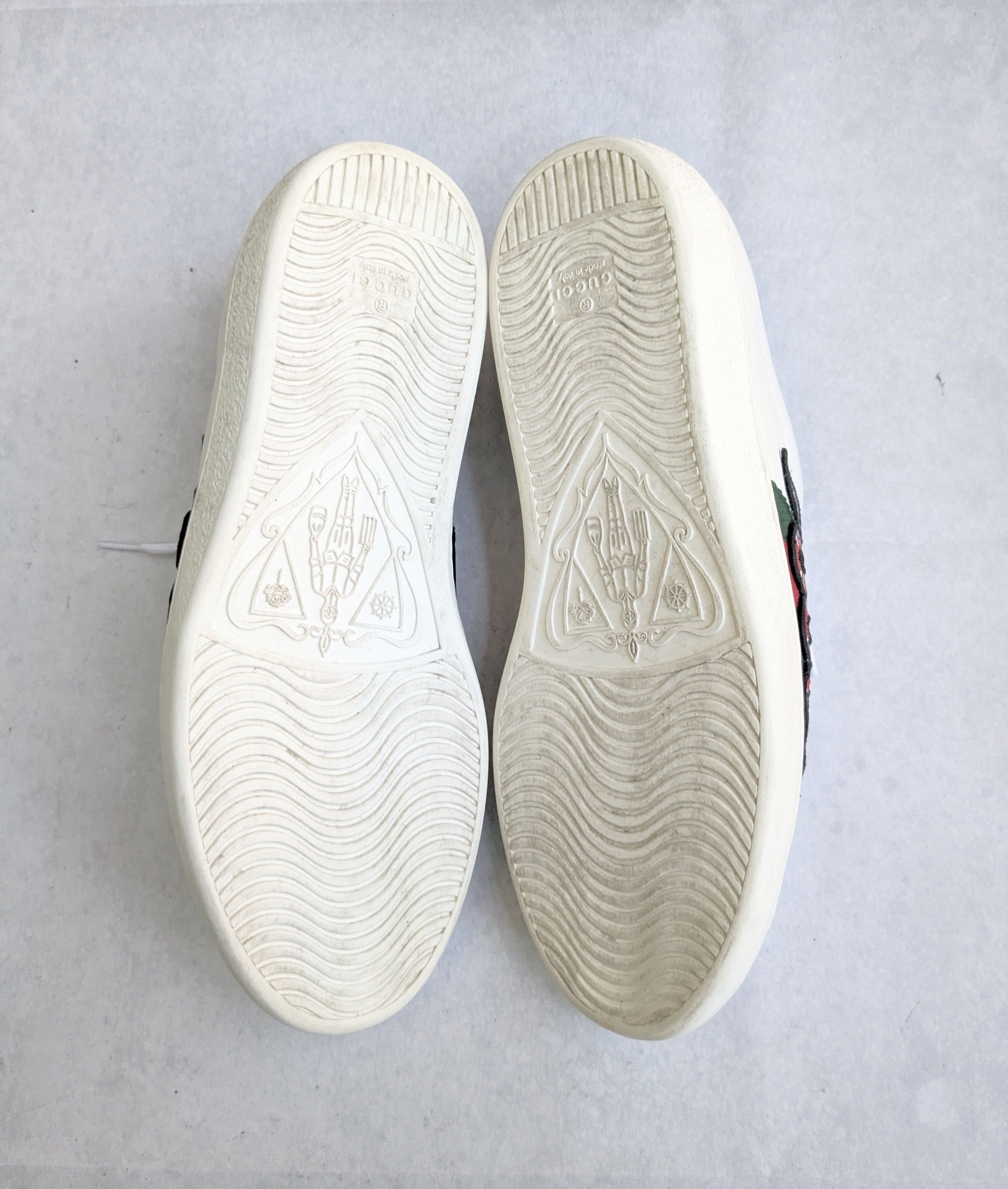 Gucci Gucci Ace Sneakers Snake 10 White Low Tops Leather Size US 10 / EU 43 - 15 Thumbnail