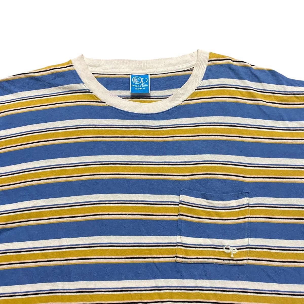 Ocean Pacific × Vintage Vintage OP Ocean Pacific Casual Stripe Tshirt Size US XL / EU 56 / 4 - 3 Thumbnail