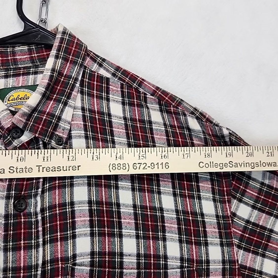 Vintage Cabela’s Christmas Red Green Plaid Flannel Men Sz M Button Down Holiday Shirt Size US M / EU 48-50 / 2 - 7 Thumbnail