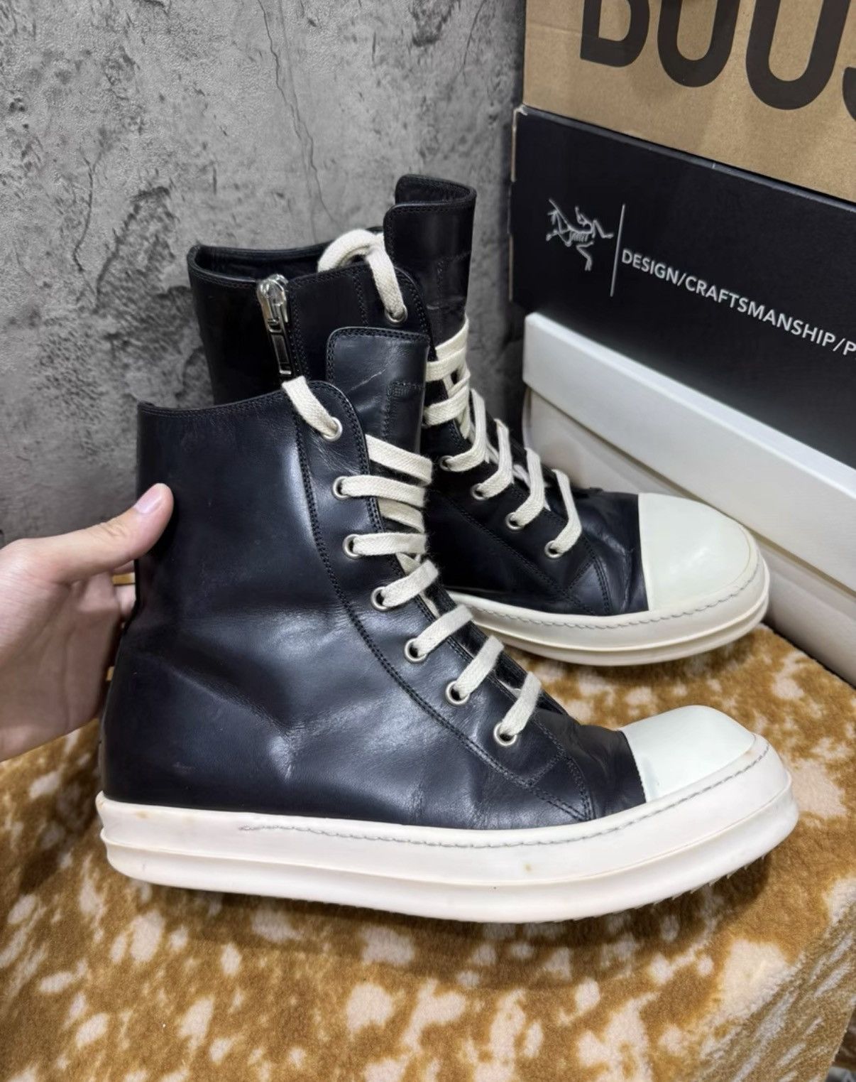 Rick Owens Rick Owens Main Line High Top Ramones K37 Size US 7.5 / EU 40-41 - 1 Thumbnail