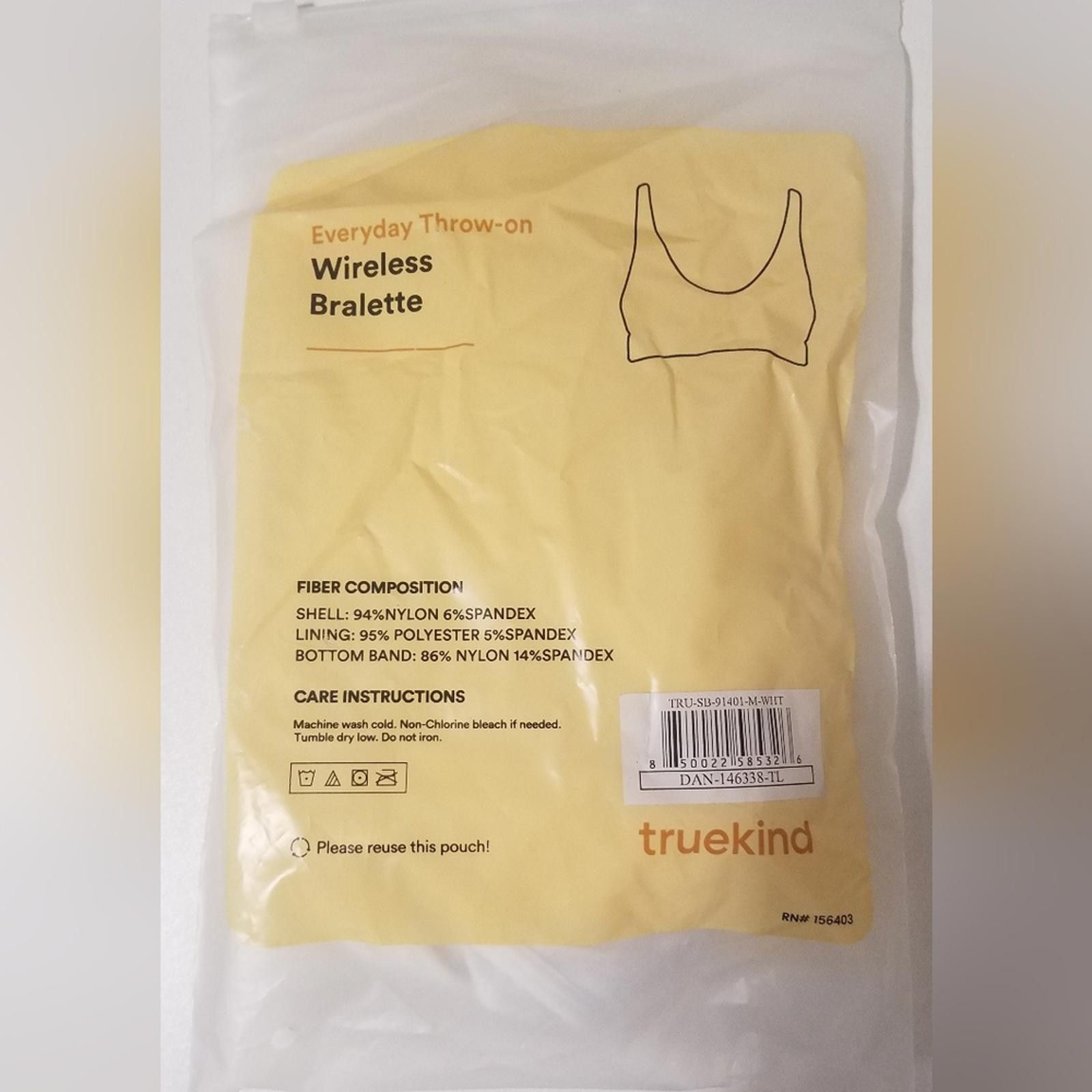 Other NWT Truekind Wireless White Bralette Size Medium Size ONE SIZE - 2 Thumbnail