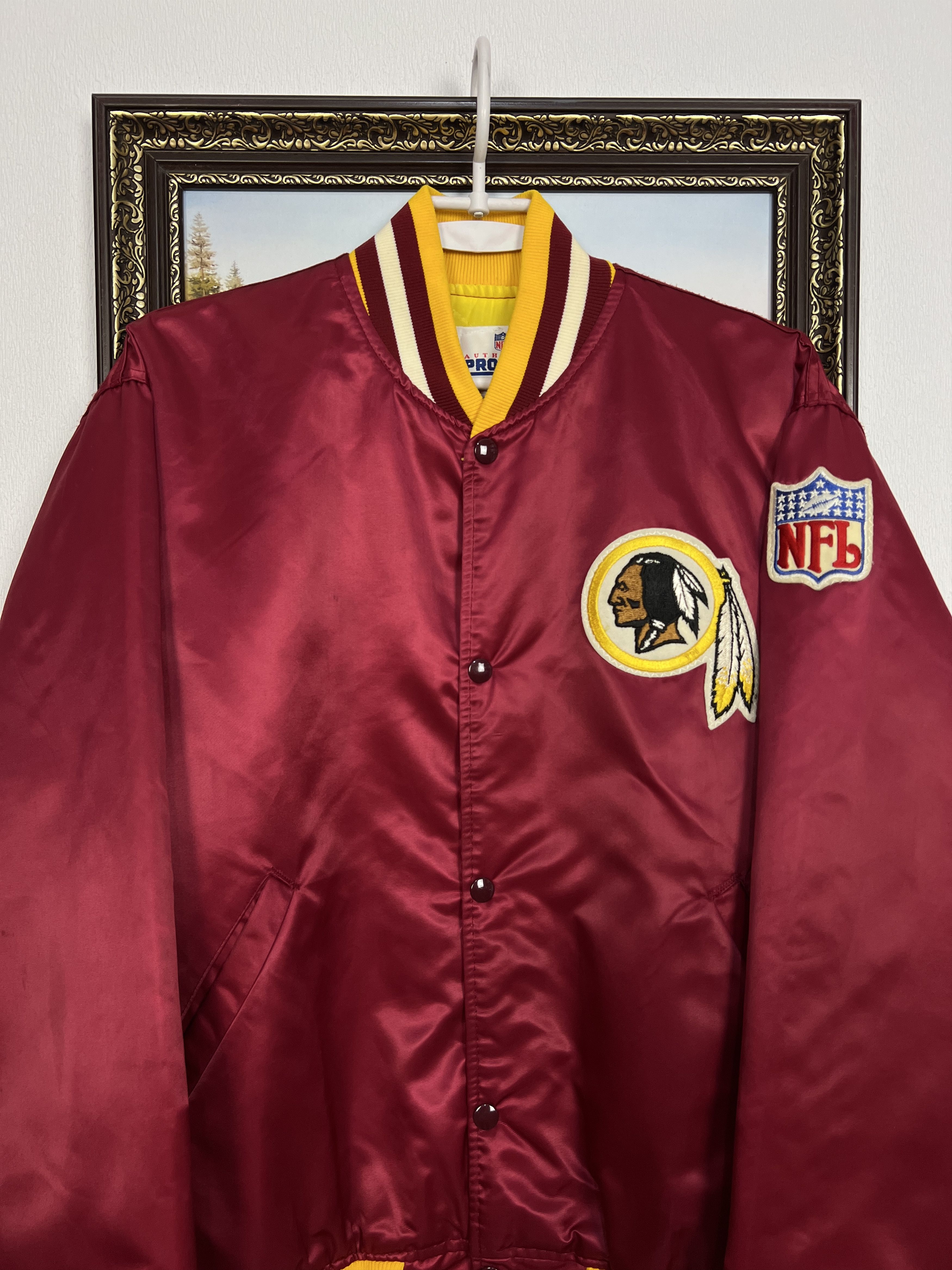 Starter Vintage 90's Washington Redskins Satin Bomber Jacket NFL Size US L / EU 52-54 / 3 - 2 Thumbnail