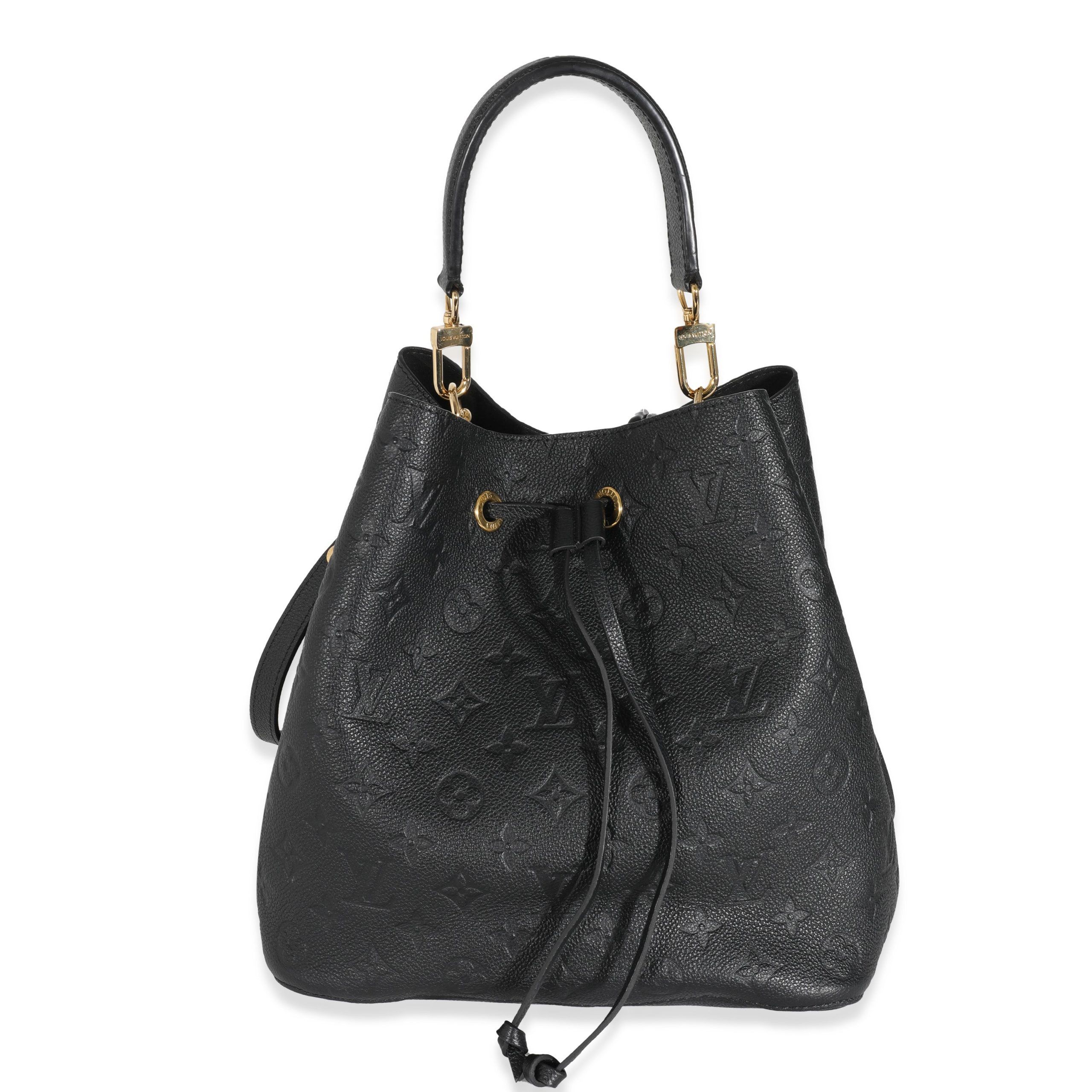 image of Louis Vuitton Black Monogram Empreinte Néonoé Mm, Women's