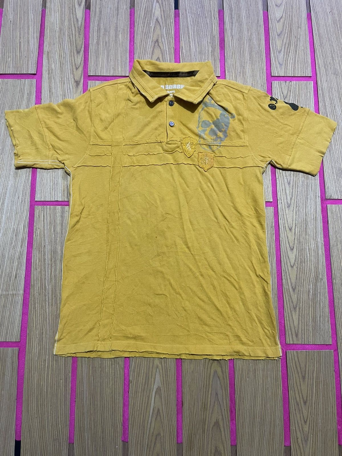 Y2K ON BOARD polo tshirt motif skull vintage style