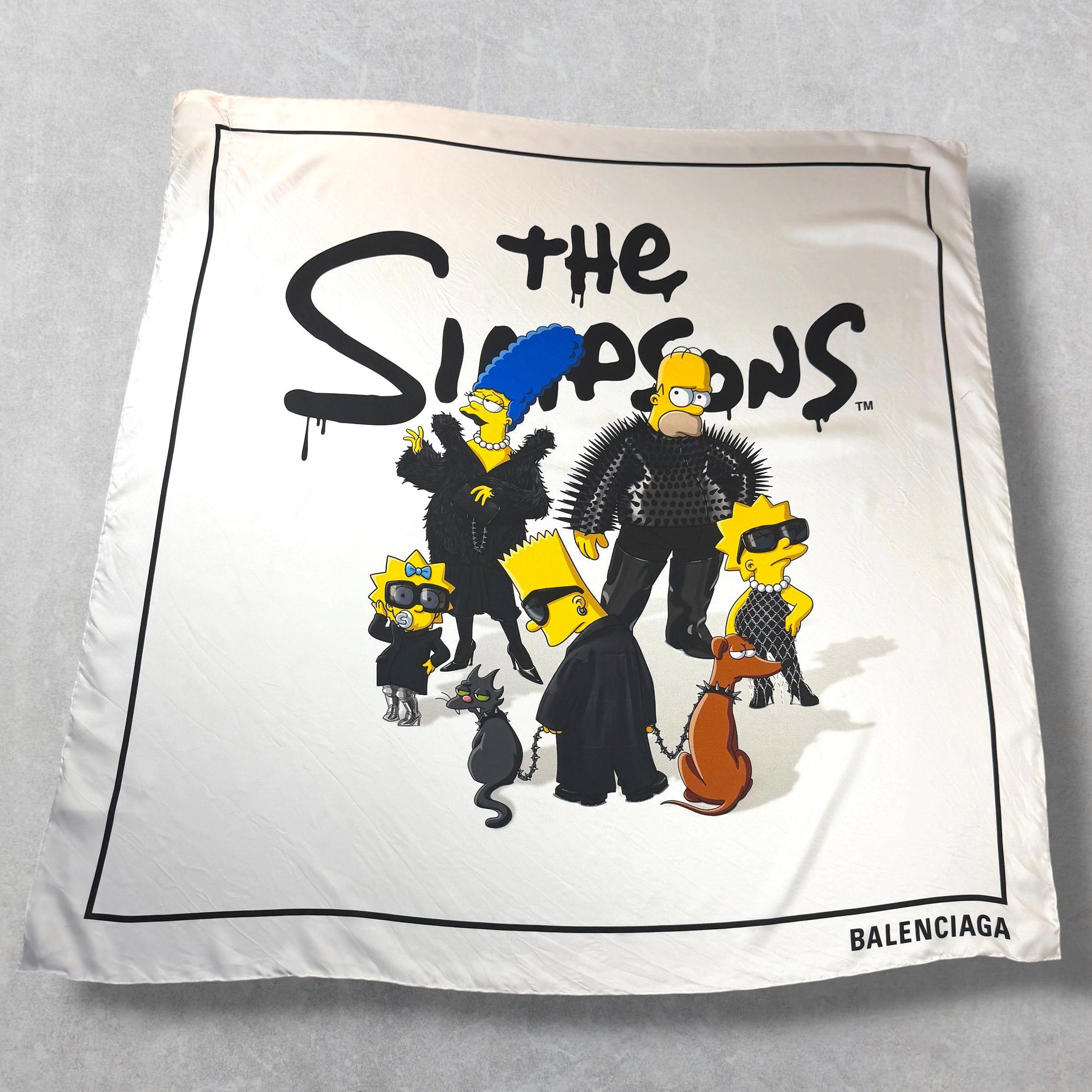Balenciaga Balenciaga x The Simpsons Silk Scarf Size ONE SIZE - 1 Thumbnail