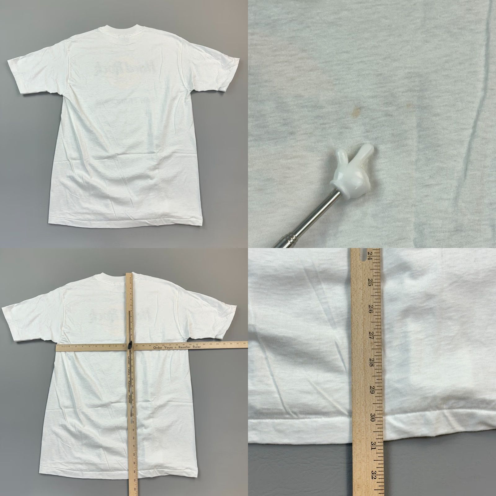 Hanes VINTAGE Hanes T-Shirt Mens L White 80s Deadstock Graphic Print USA Made Hard Rock Cafe Shirt 1980s Size US L / EU 52-54 / 3 - 8 Thumbnail