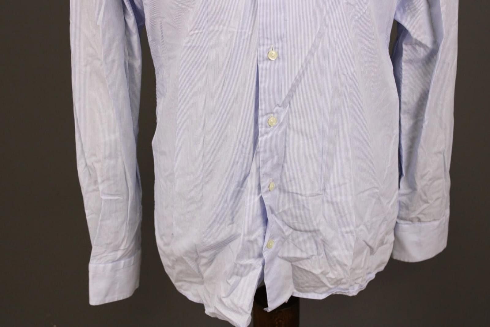 Eton Eton Slim Fit Blue Pinstripe Button Dress Shirt Size 16 41 L Size US M / EU 48-50 / 2 - 5 Thumbnail