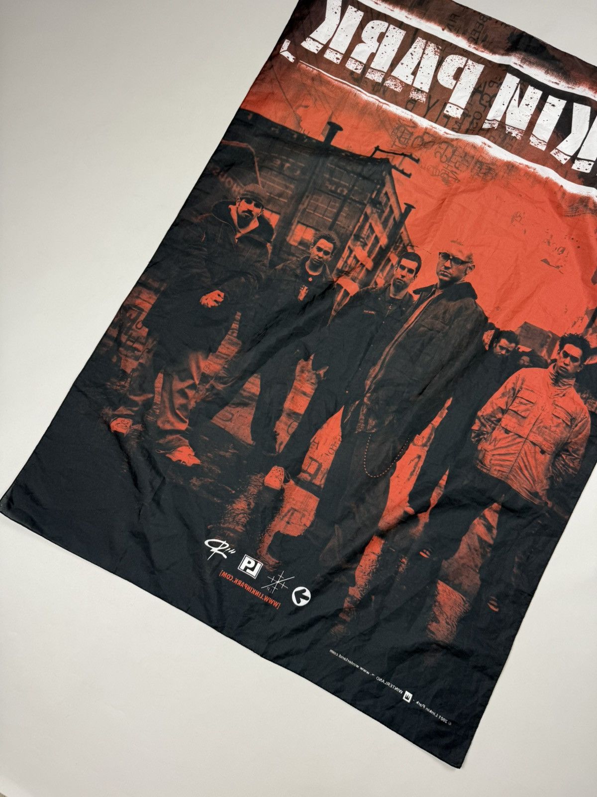 Band Tees × Vintage Linkin Park Vintage 2001 Hybrid Theory Flag Stoffposter VTG Size ONE SIZE - 15 Thumbnail