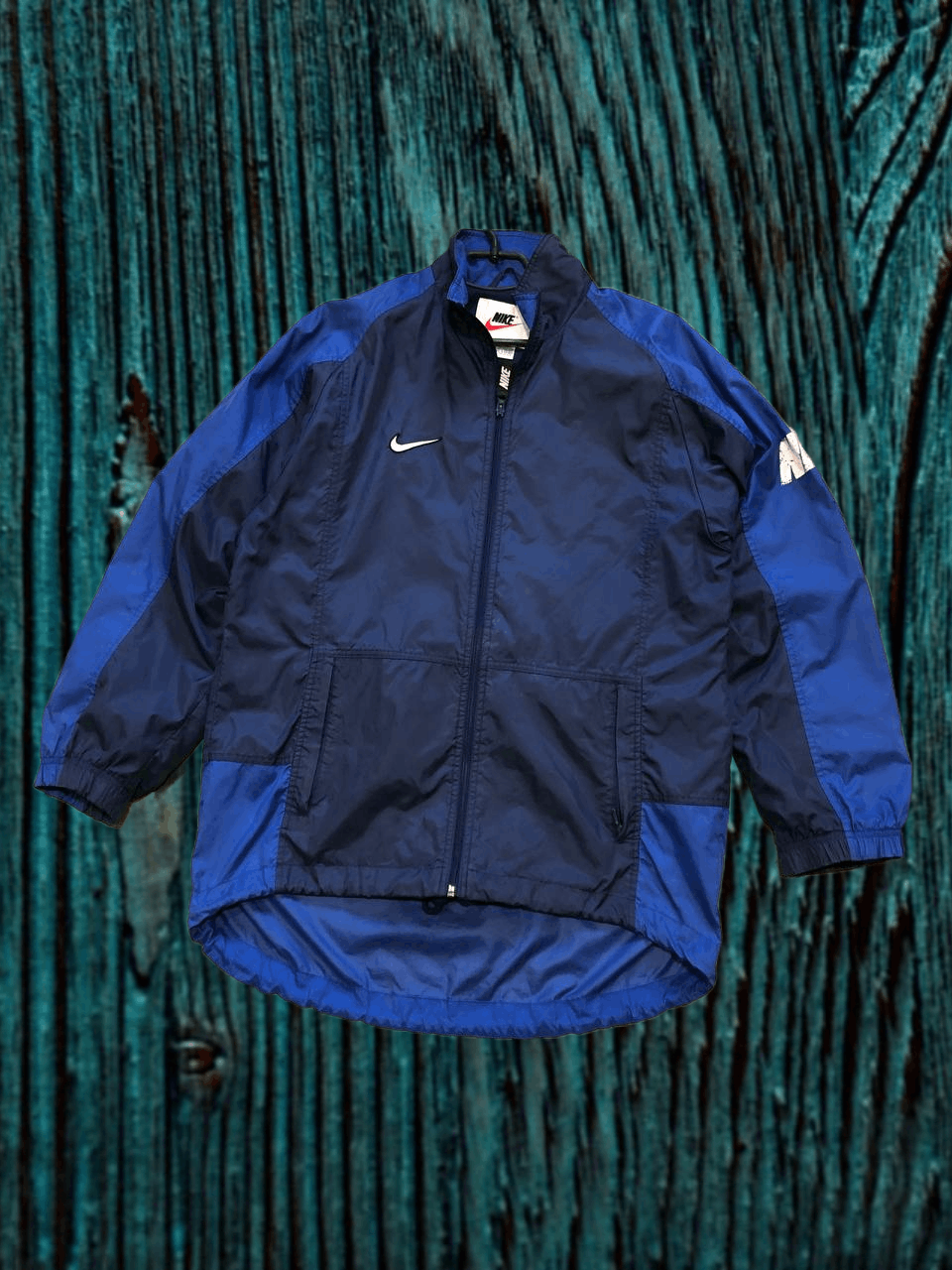 Nike 90’s Vintage Nike Navy Spellout Track Jacket Size US M / EU 48-50 / 2 - 1 Thumbnail