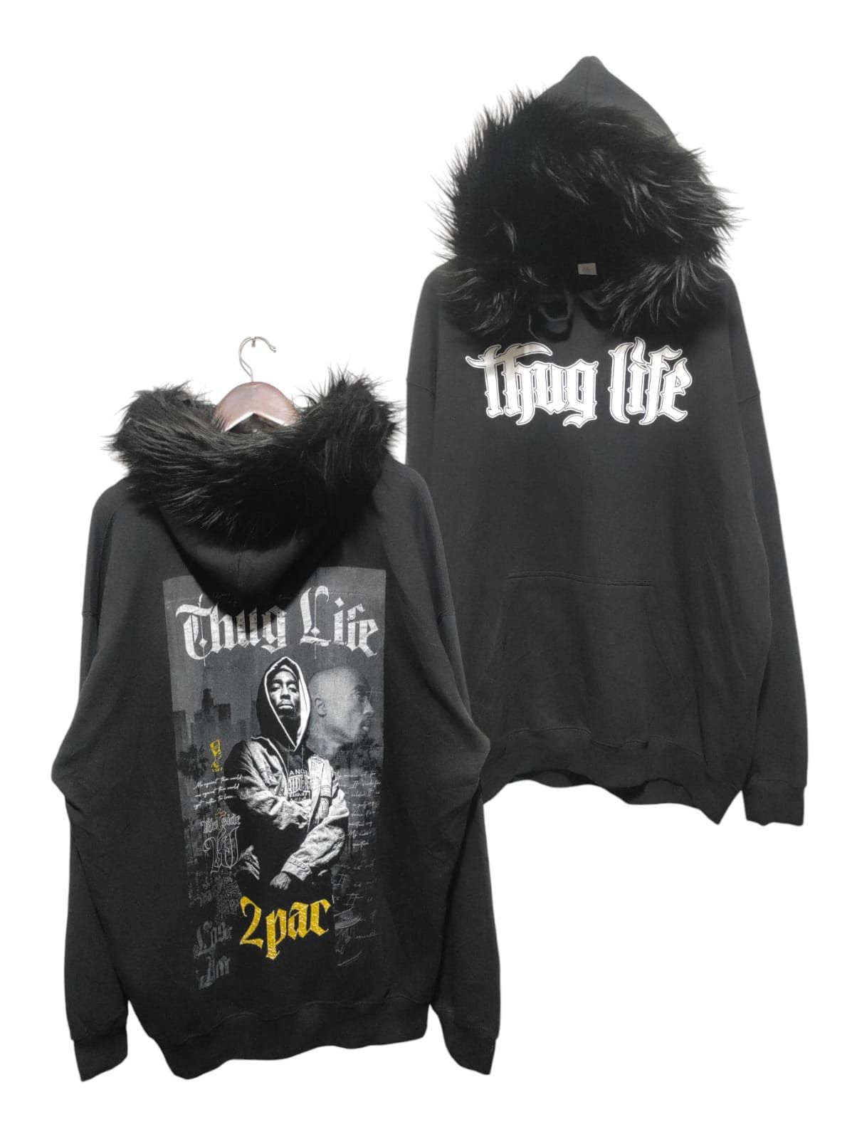 Rap Tees 2Pac Fur hoodie LGB style Size US XXL / EU 58 / 5 - 1 Thumbnail