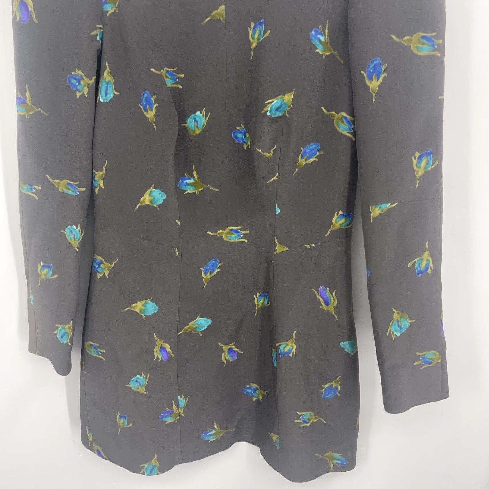 Rebecca Minkoff Rebecca Minkoff Dress Women Floral Silk Zip Sleeve Mini 4 Black Puff Sleeve Silk Chiffon Vintage No 90s Event Theme Flower Womens Size S / US 4 / IT 40 - 6 Thumbnail