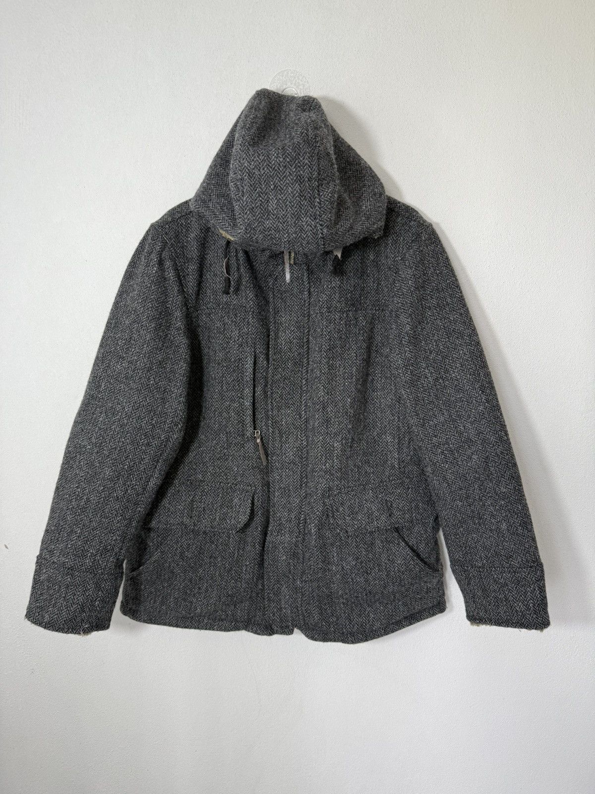 Harris Tweed HARRIS TWEED HERRINGBONE JACKET TRIPLE POCKET RARE Size US M / EU 48-50 / 2 - 1 Thumbnail