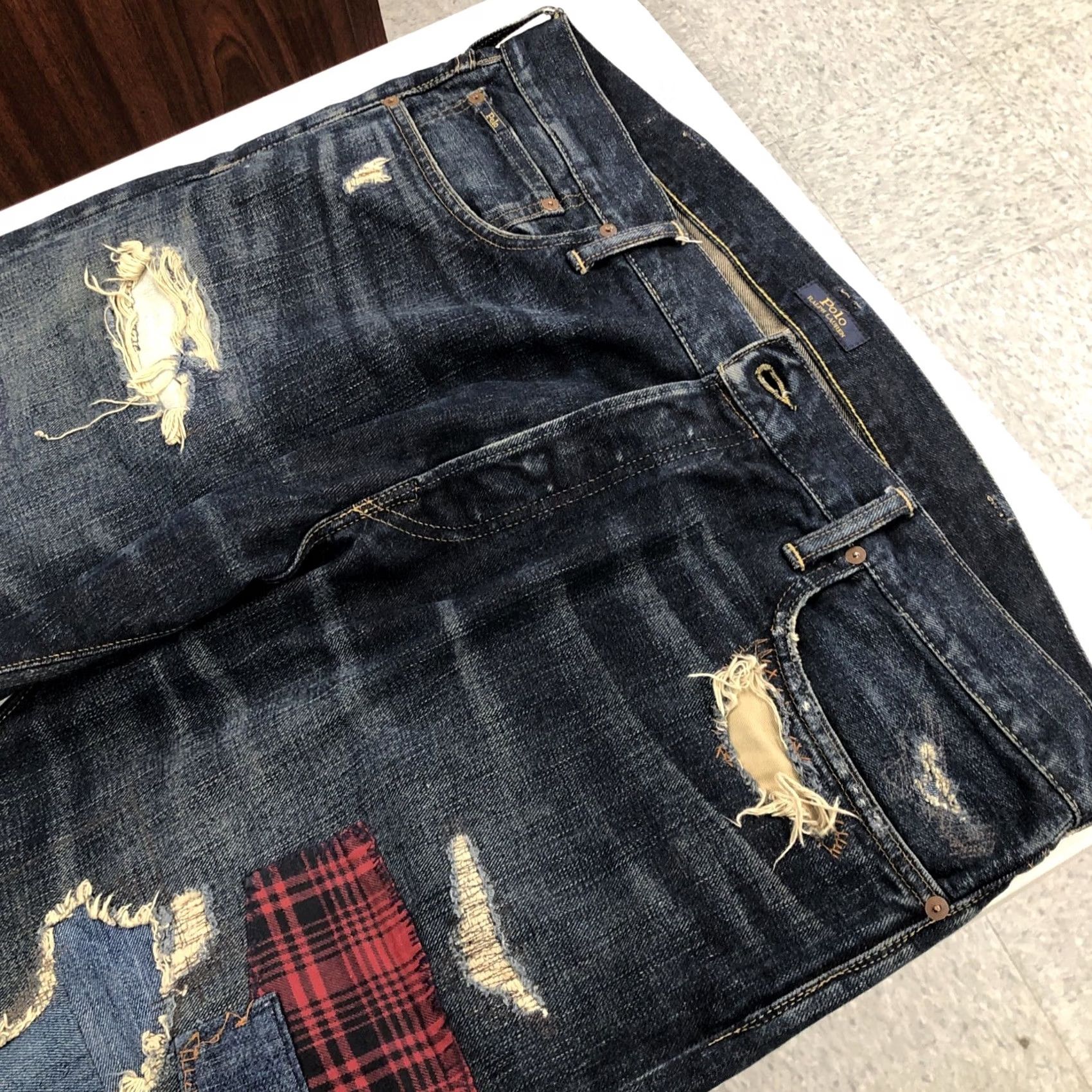 Polo Ralph Lauren Polo Ralph Lauren Jeans Varick Slim Straight Patch Blue 42x32 Button Fly Denim Stretch 5-Pocket Mens Regular Modern Vintage: No Size US XL / EU 56 / 4 - 4 Thumbnail