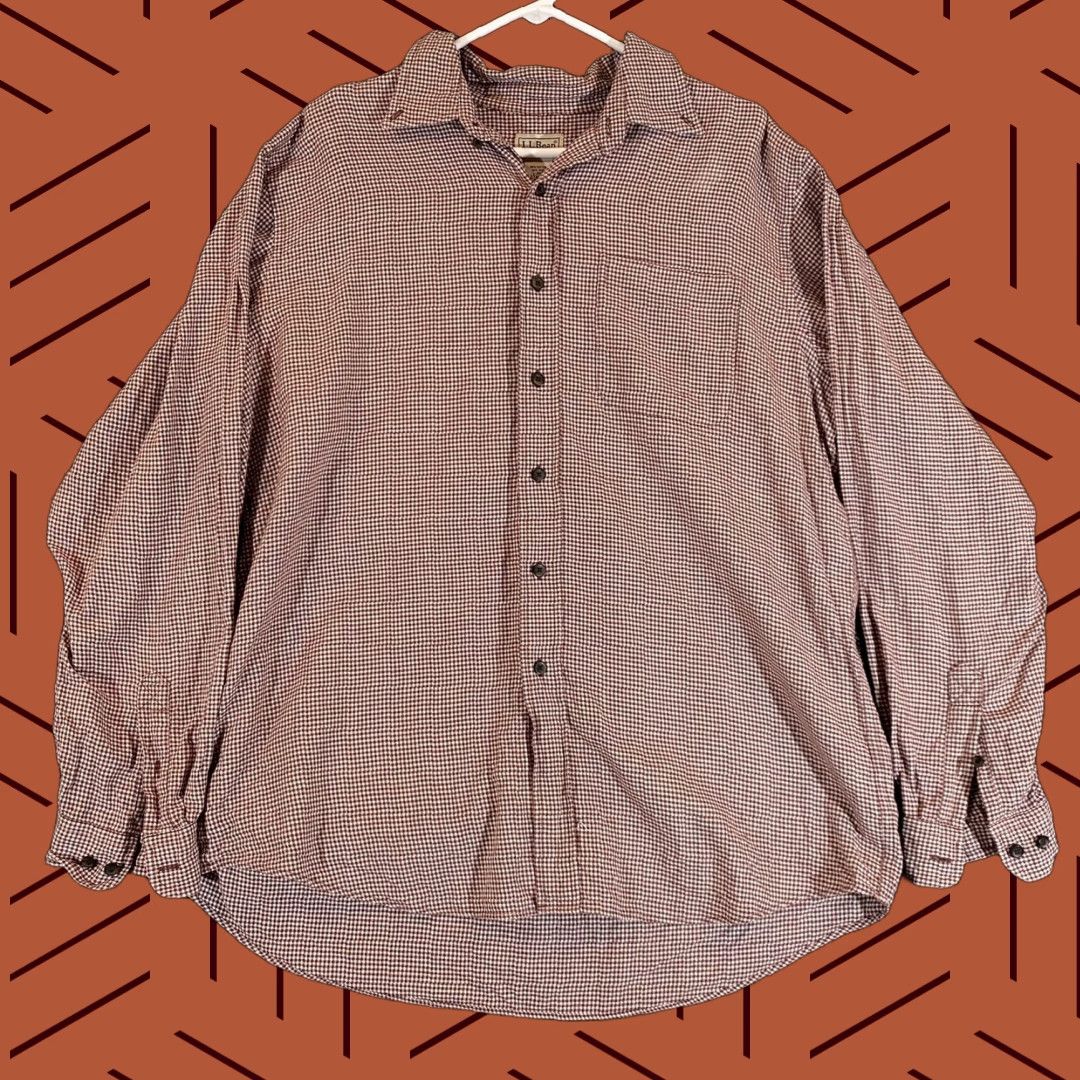 Vintage VINTAGE LL Bean Shirt Mens Large Red White Wool Blend Button Down Long Sleeve Outdoors Size US L / EU 52-54 / 3 - 1 Thumbnail