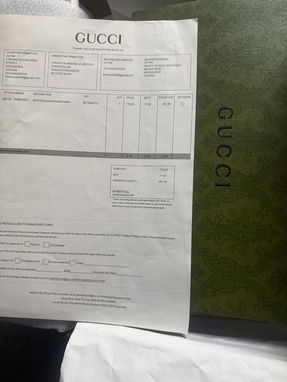 Gucci Gucci Rython 100 Green Size US 8 / EU 41 - 8 Thumbnail