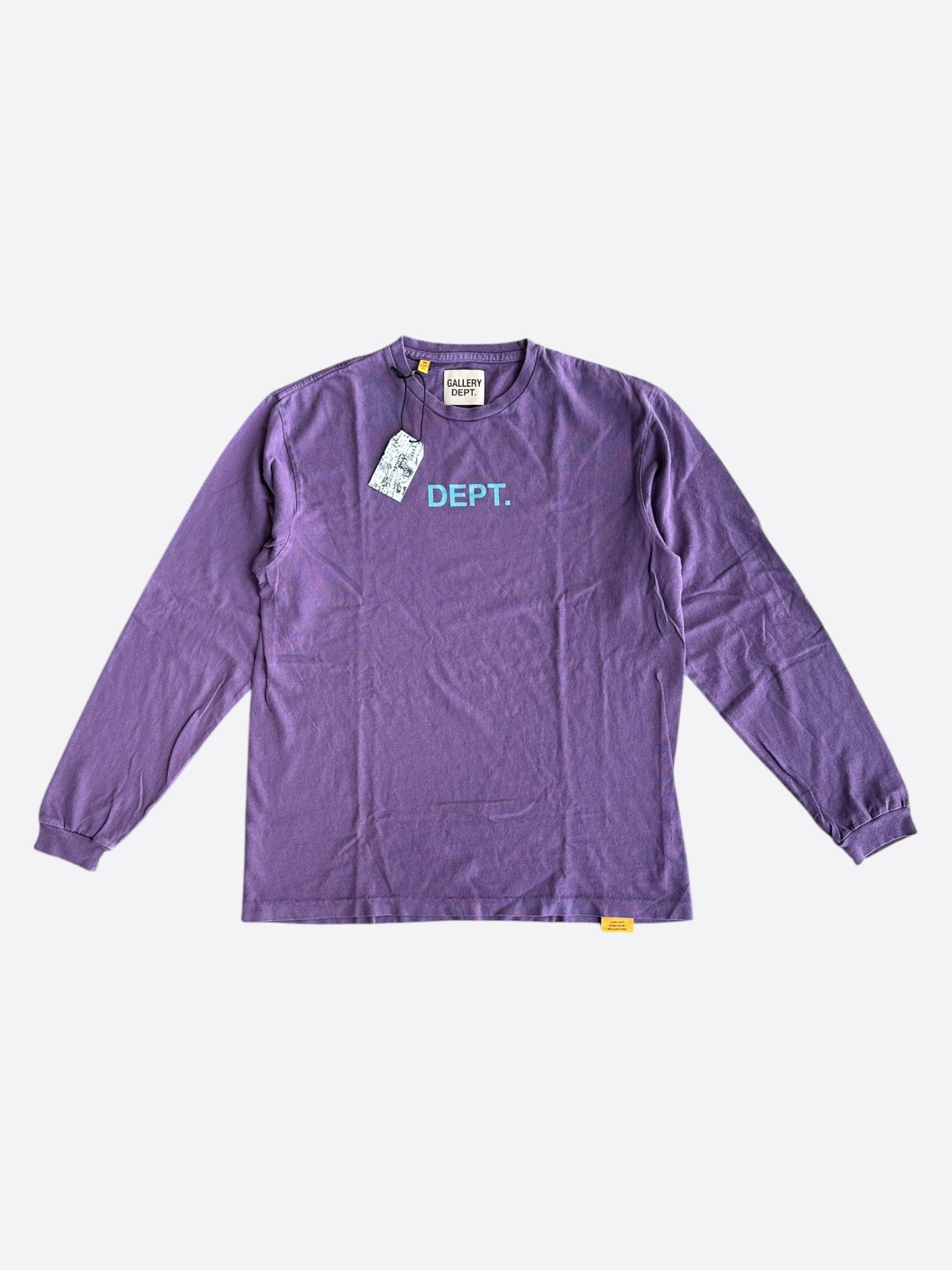 Gallery Dept. Gallery Dept Purple & Blue Logo Longsleeve T-Shirt Size US XXL / EU 58 / 5 - 1 Thumbnail