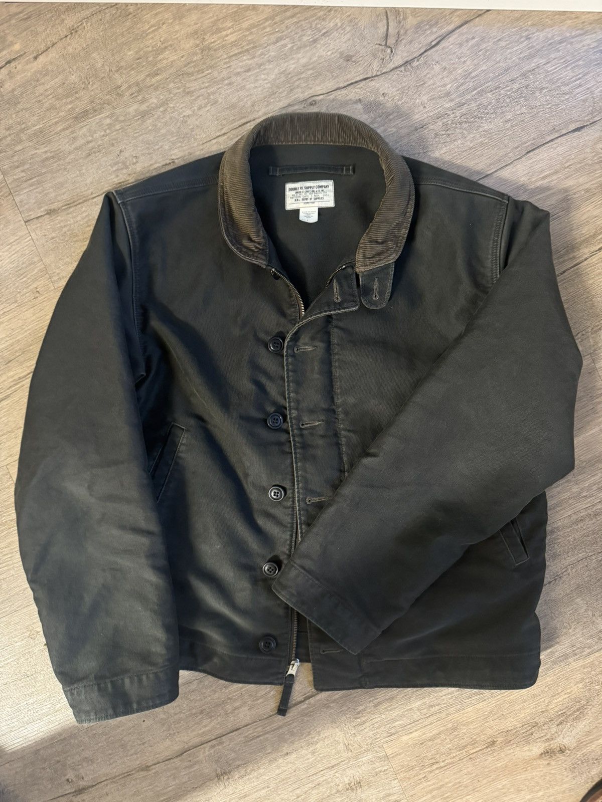 RRL Ralph Lauren RRL Deck Jacket Faded Black | Grailed