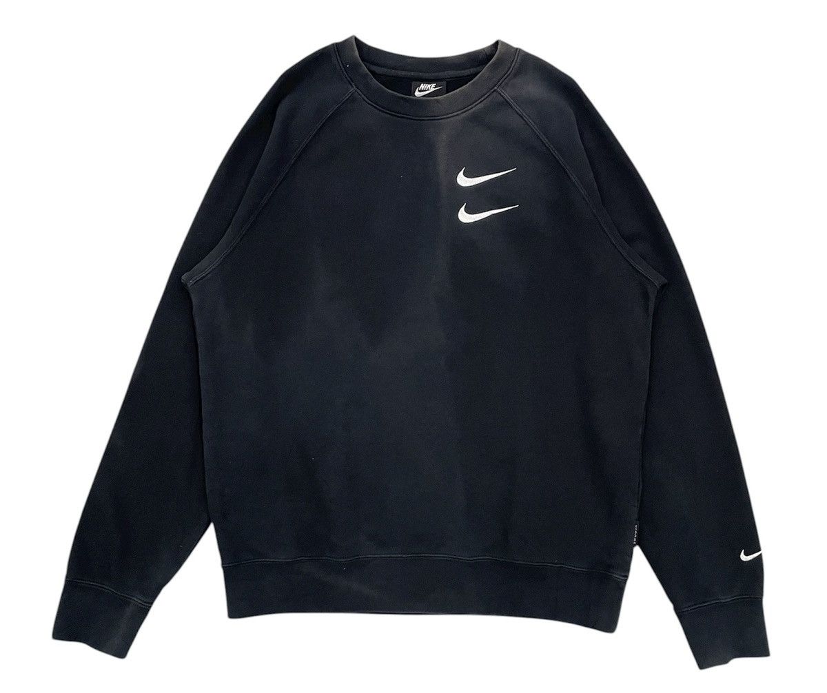 Nike Grailed Faded Nike Double Swoosh Sweatshirt Size US M / EU 48-50 / 2 - 1 Thumbnail