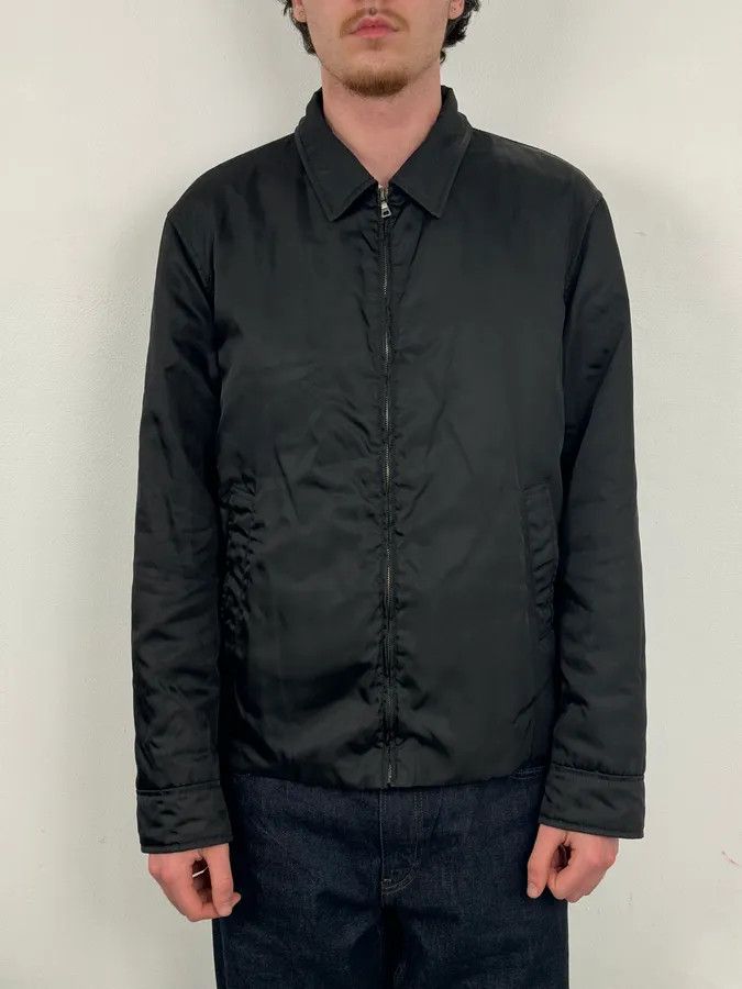 Prada 2000s Prada Black Minimal Nylon Bomber Jacket Size US L / EU 52-54 / 3 - 2 Thumbnail
