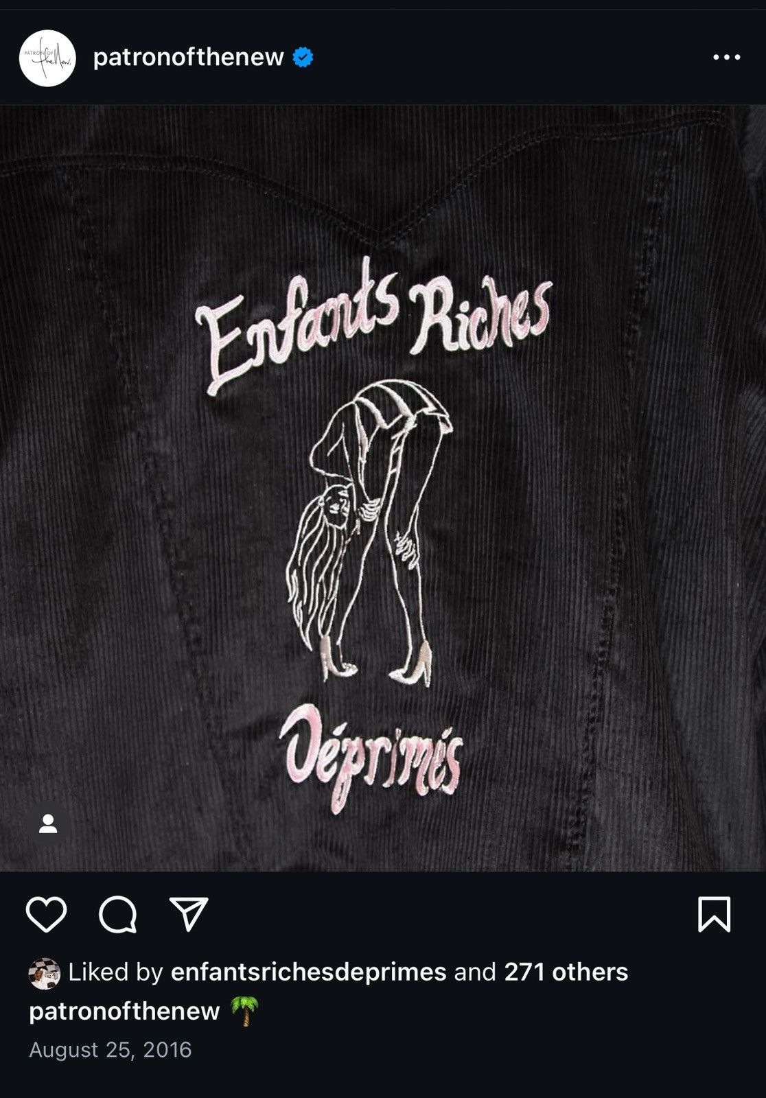 Enfants Riches Deprimes 1/1 SAMPLE Enfants Riches Deprimes New York Dolls Jacket Size US S / EU 44-46 / 1 - 7 Thumbnail