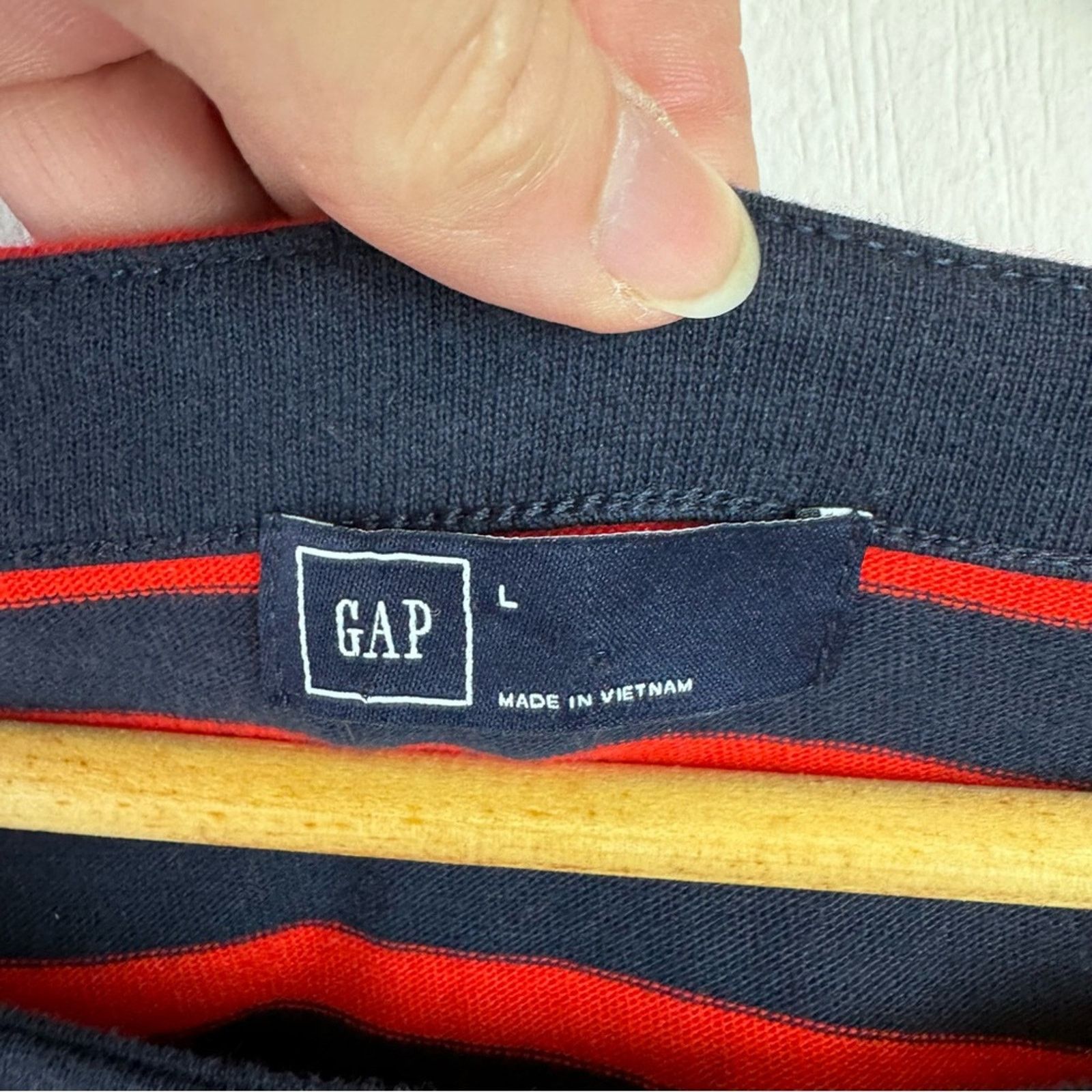 Gap Gap Navy & Red Mixed Stripe Breton Tee Shirt Womens Large Size L / US 10 / IT 46 - 6 Thumbnail