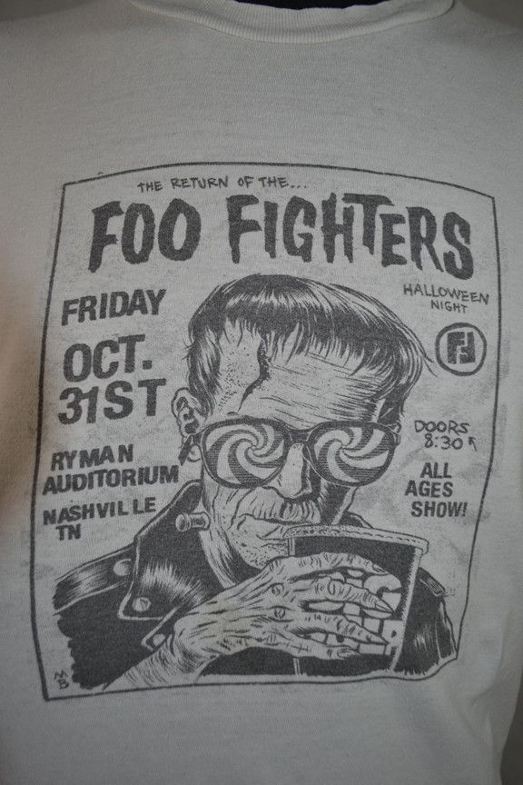 Band Tees × Vintage Foo Fighters Halloween Night Frankenstein Horror tee L Size US L / EU 52-54 / 3 - 4 Thumbnail