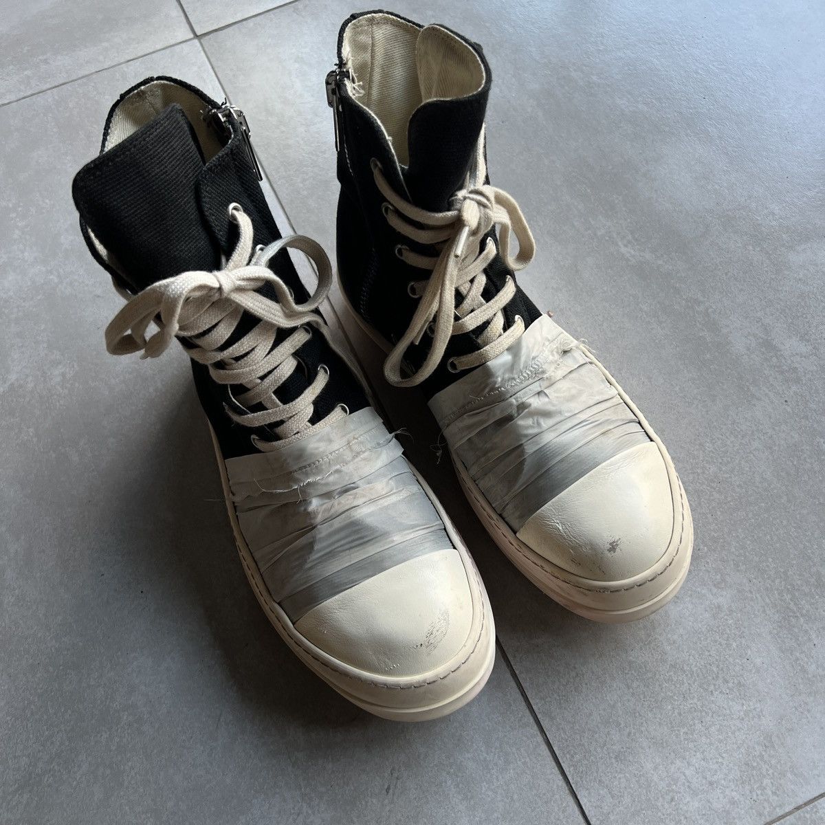 Rick Owens × Rick Owens Drkshdw (Last Drop) Rick Owens Wrap Ramones Size US 9 / EU 42 - 2 Thumbnail
