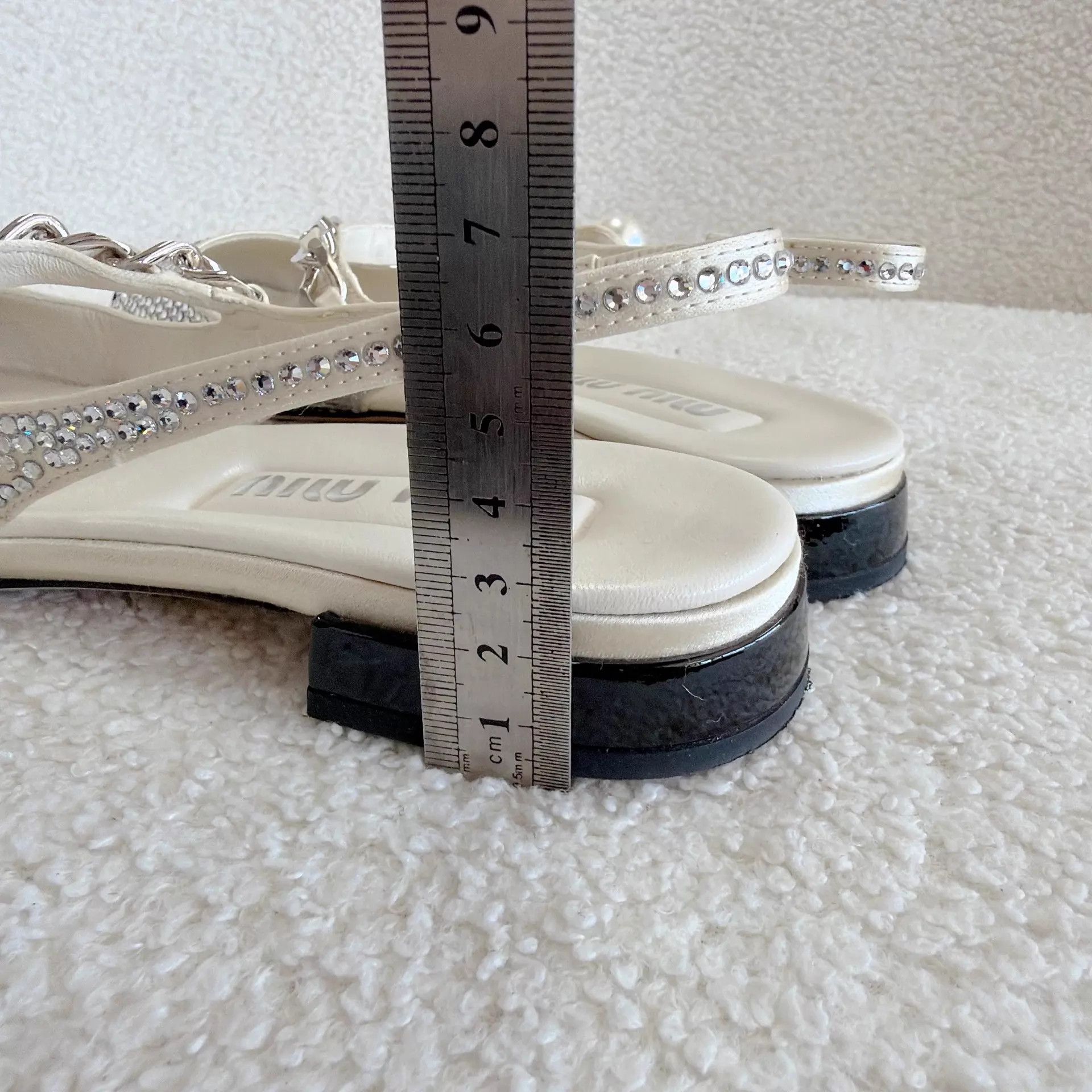 Miu Miu MIU MIU Crystal-Embellished Mary Jane Shoes 36.5 Size US 6 / IT 36 - 9 Thumbnail