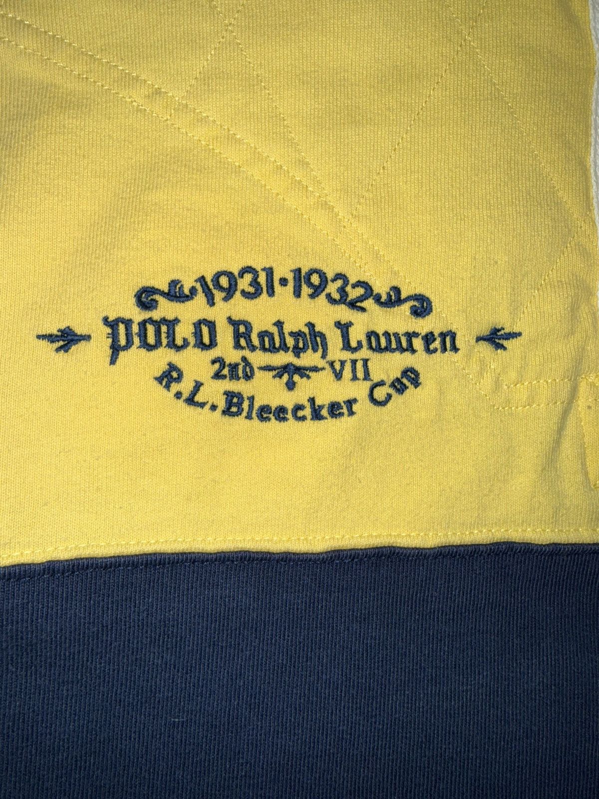 Polo Ralph Lauren Vintage Polo Ralph Lauren Crest Rugby Shirt Yellow Navy M Size US M / EU 48-50 / 2 - 4 Thumbnail