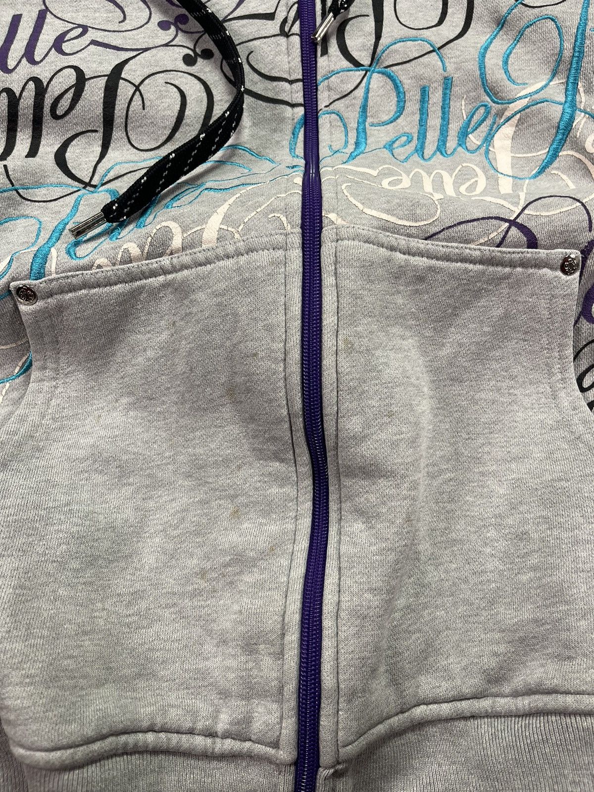 Pelle Pelle Pelle Pelle Multilogo Printed Studded Baggy Zip Hoodie XL Size US XL / EU 56 / 4 - 8 Thumbnail