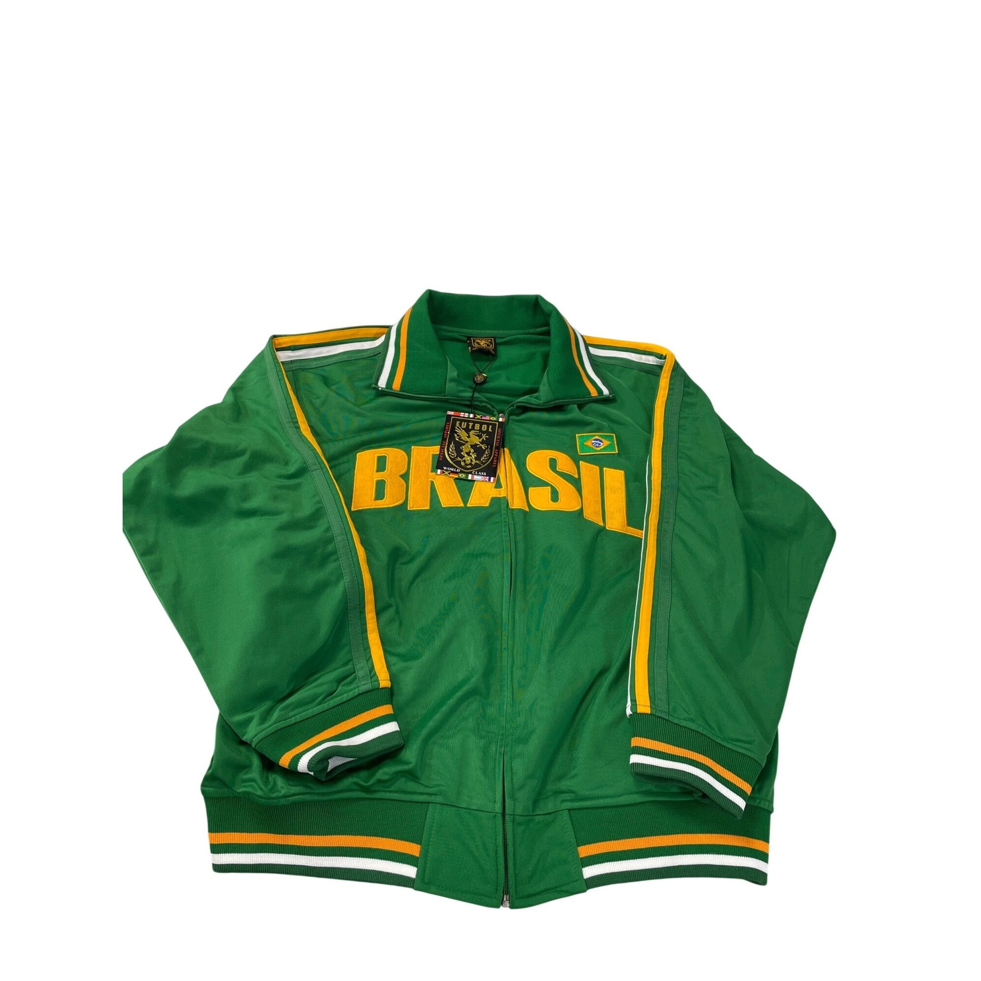 Other Fifth Sun Brazil mens green full zip track varsity jacket Sz Size US XL / EU 56 / 4 - 15 Thumbnail