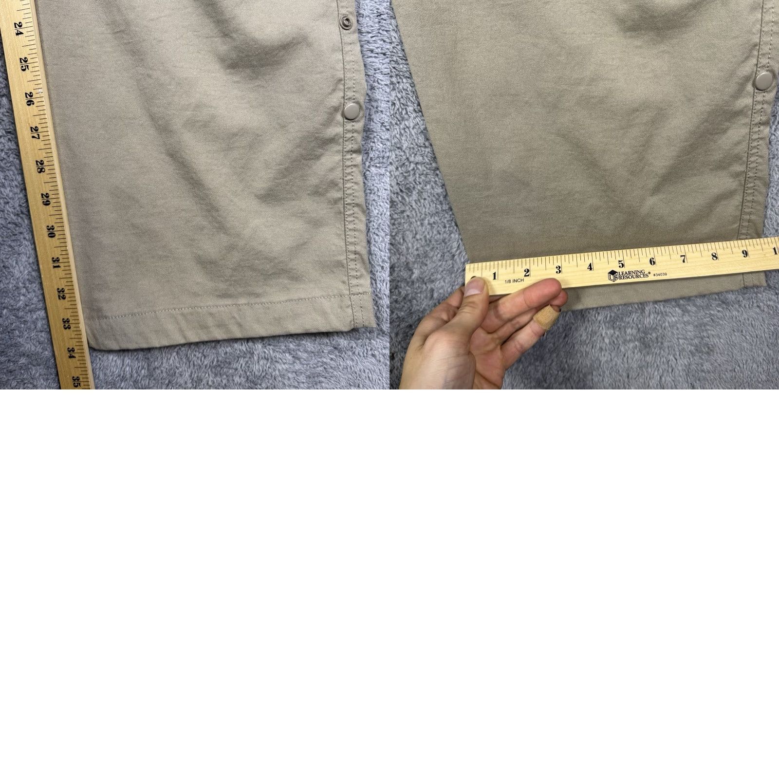 Prana VINTAGE Prana Pants Mens L Belted Hike Climbing Cargo Y2K Roll Tab Legs Gorpcore Pants Mens L Beige Nylon Lycra Cargo Pocket 90s Mens Size US 33 - 9 Thumbnail