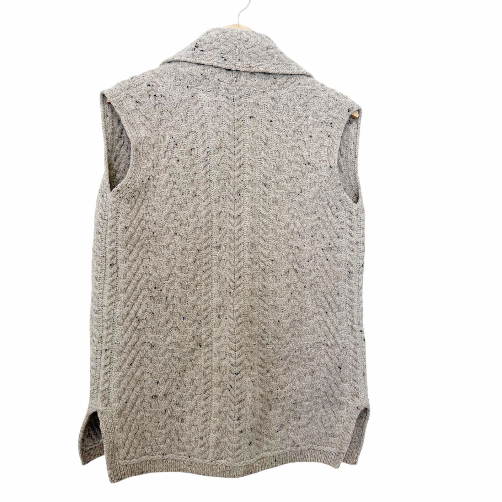 Aran Crafts Aran Crafts Ireland Tan Merino Wool Knit Cardigan Vest Sz S Size S / US 4 / IT 40 - 3 Thumbnail
