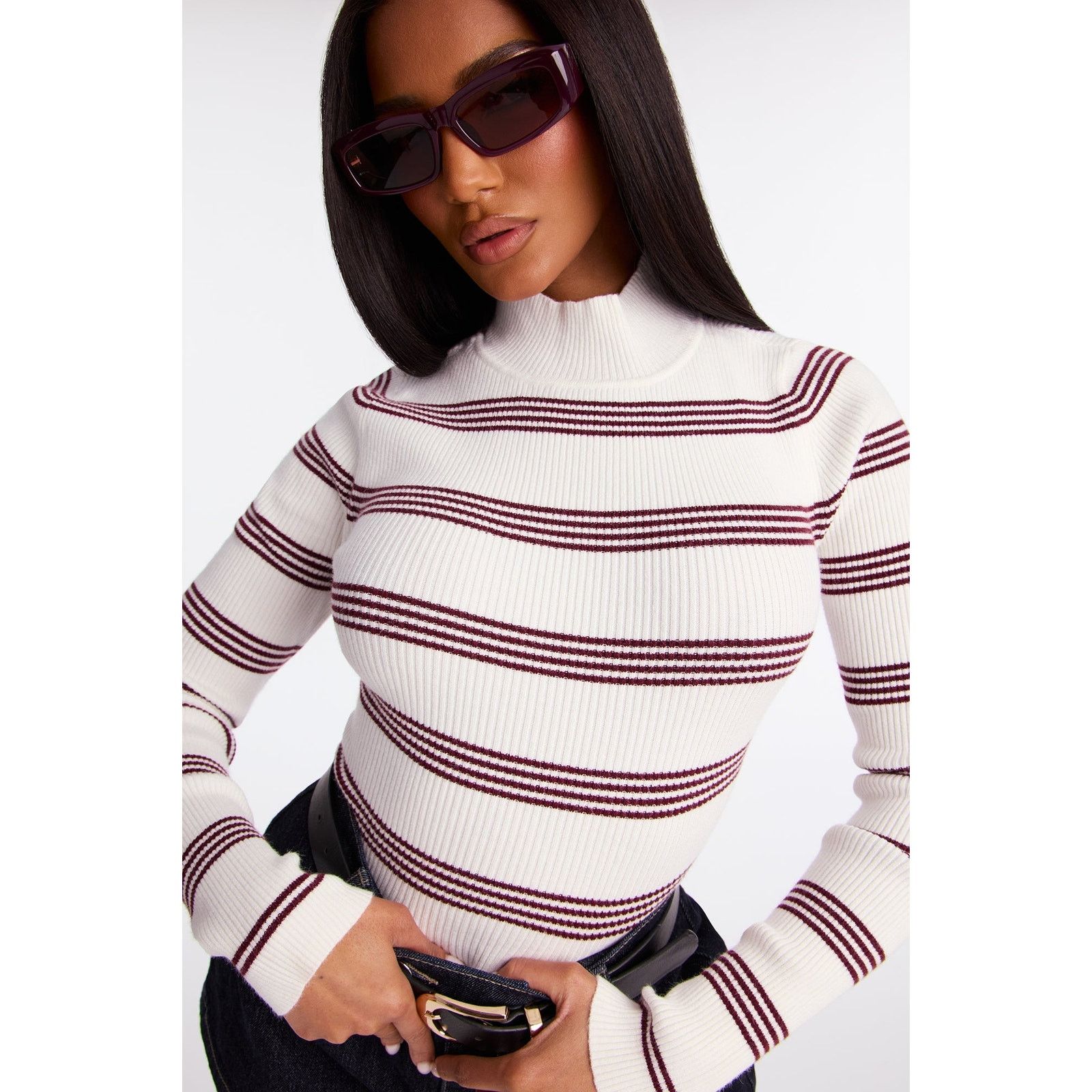 Other Kelsa Striped Sweater Top - Ivory/combo - Size L Size L / US 10 / IT 46 - 4 Thumbnail