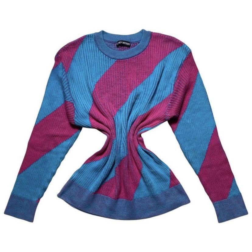 Issey Miyake ISSEY MIYAKE KNITWEAR MAGENTA BLUE COLORBLOCK Size M / US 6-8 / IT 42-44 - 11 Thumbnail