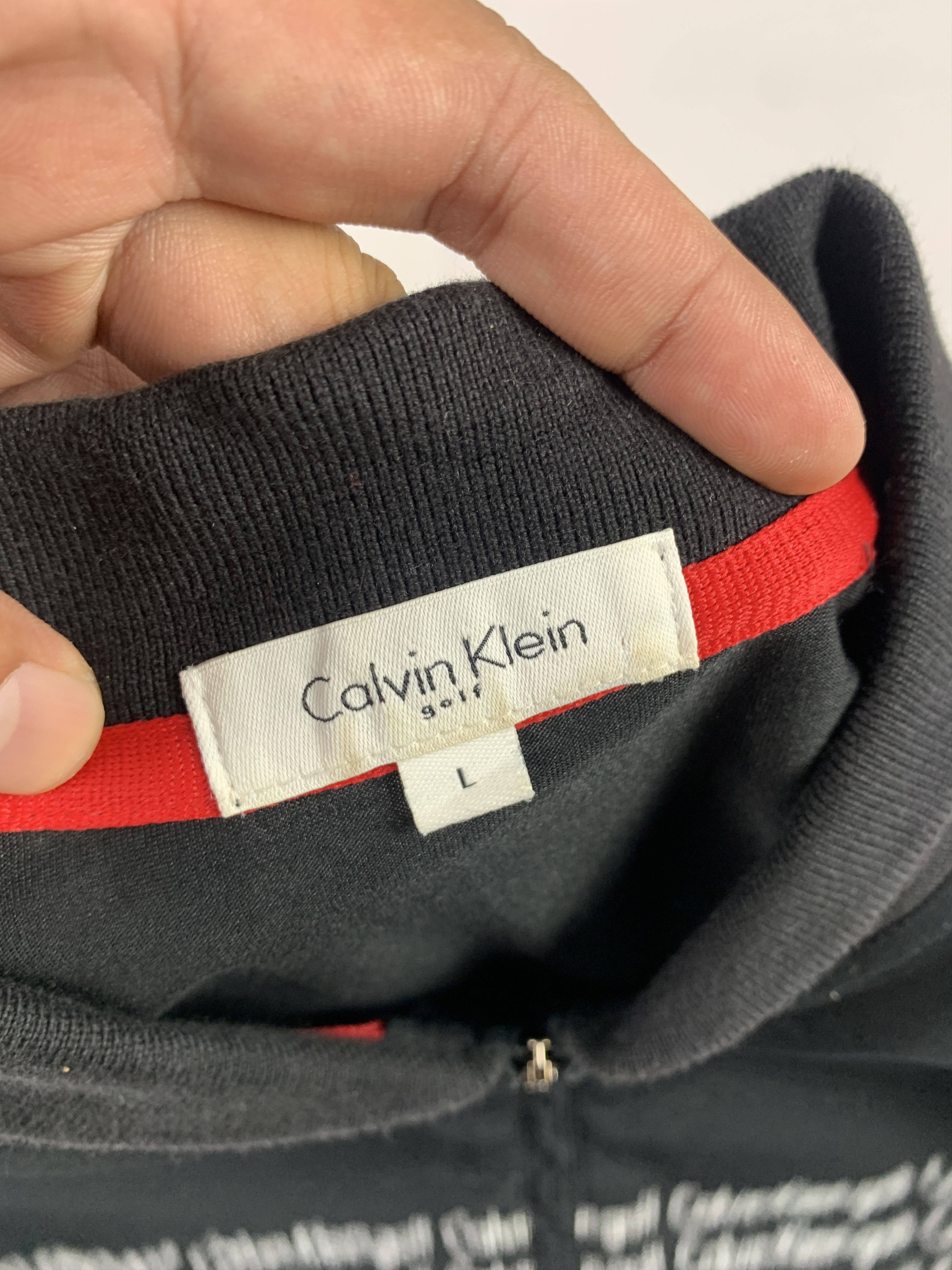 Calvin Klein Calvin Klein Golf Black Focus Blur Polo (L) Size L / US 10 / IT 46 - 7 Thumbnail