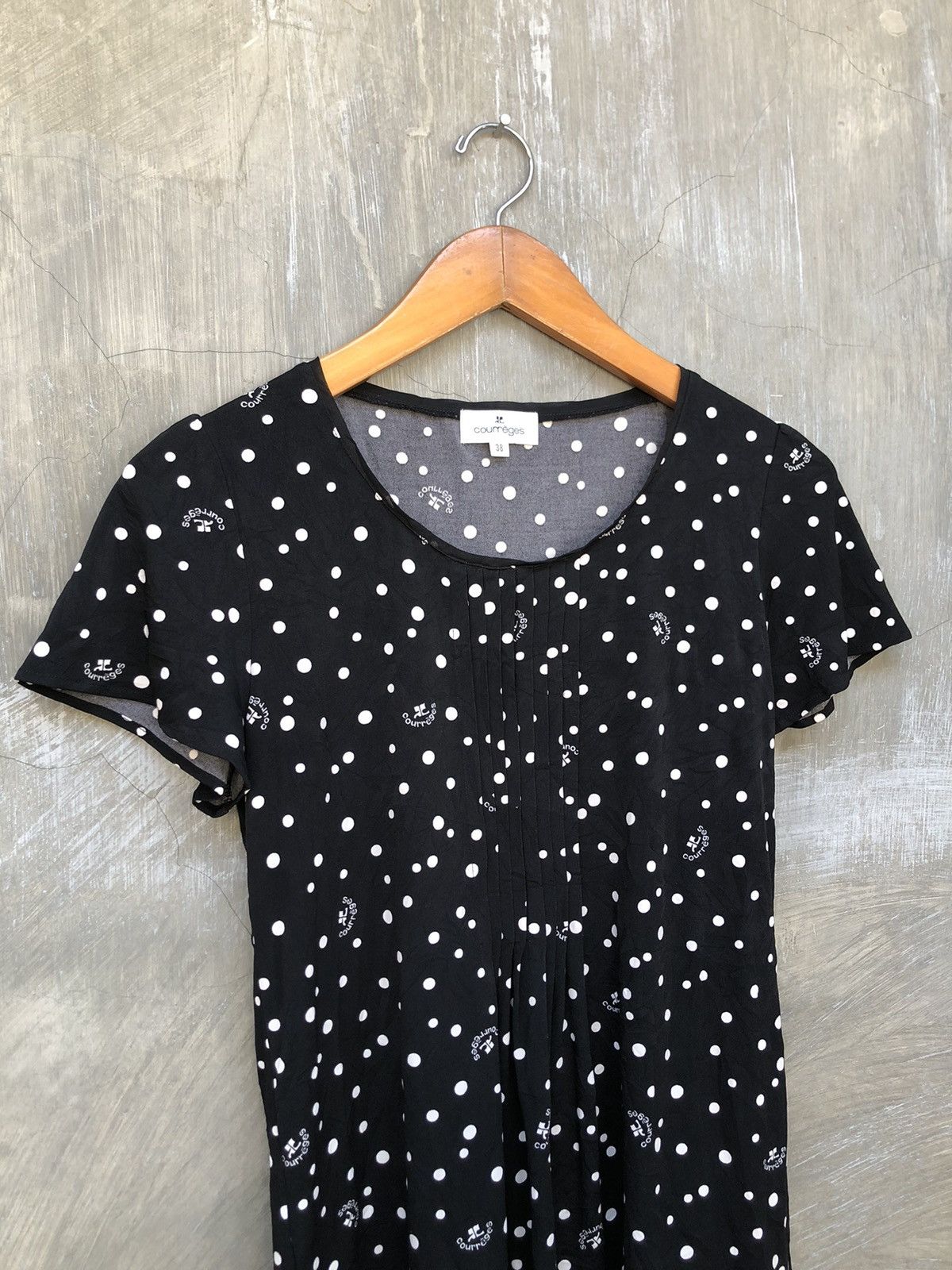 Courreges × Designer × Vintage Courreges Mini Dress Black Size M / US 6-8 / IT 42-44 - 5 Thumbnail