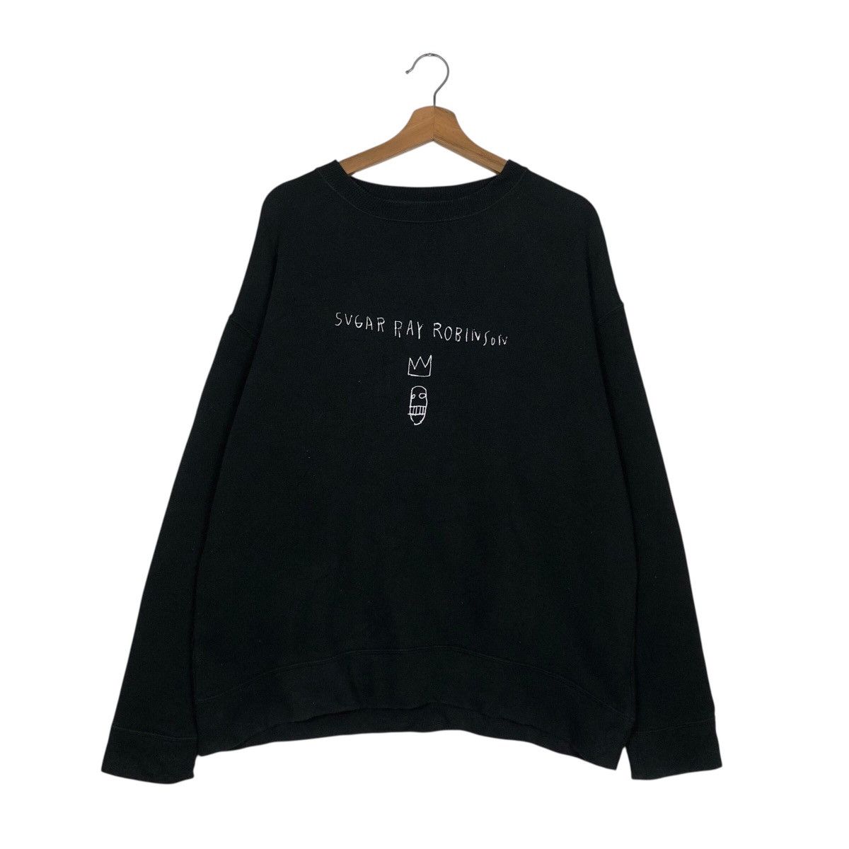 Jean-Michel Basquiat 📌Long Sleeve Sweatshirt Jean Michel Basquit Big Logo Size US M / EU 48-50 / 2 - 2 Thumbnail