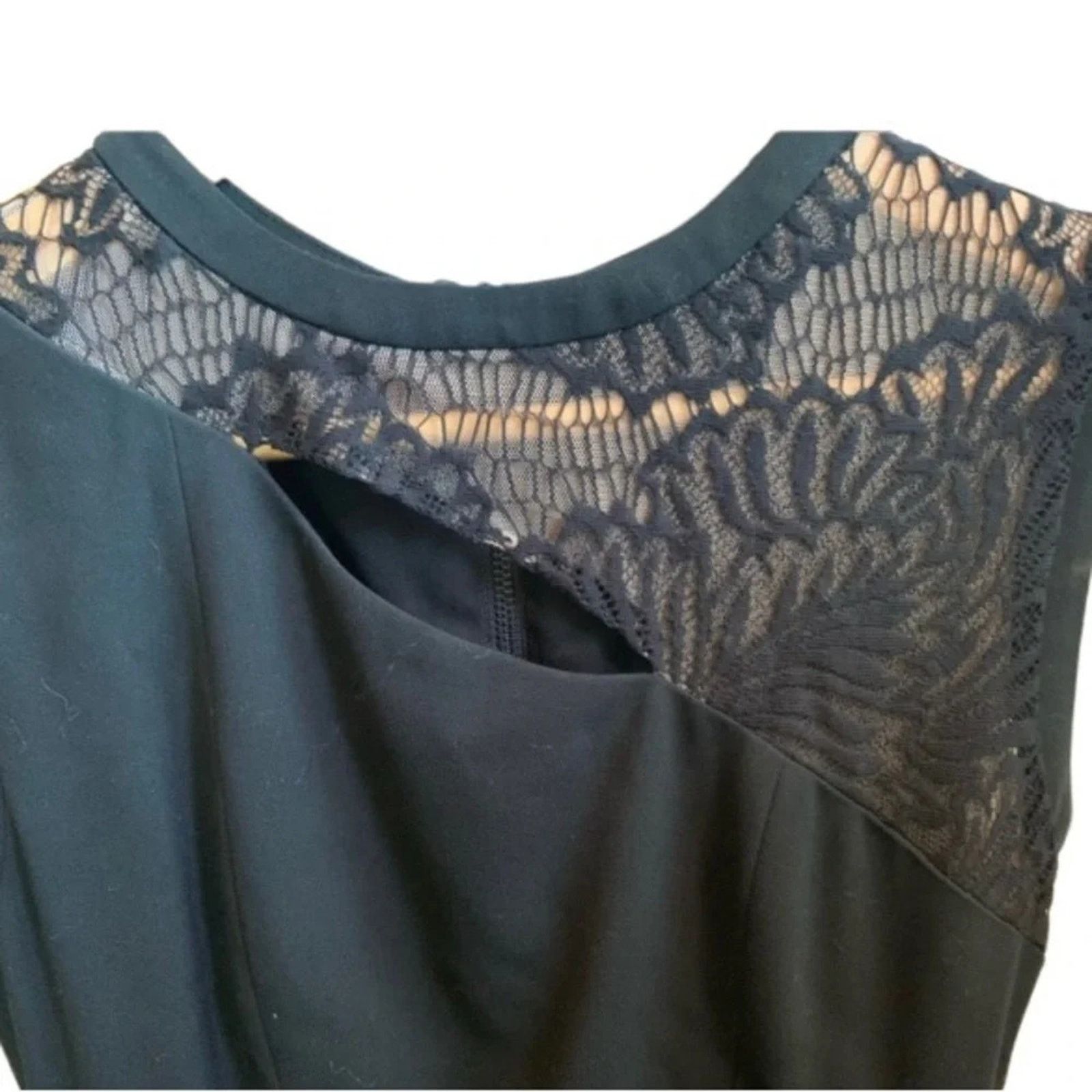 Bcbgmaxazria BCBGMaxazria Valery lace yoke sheath dress, size 4. Size S / US 4 / IT 40 - 1 Thumbnail