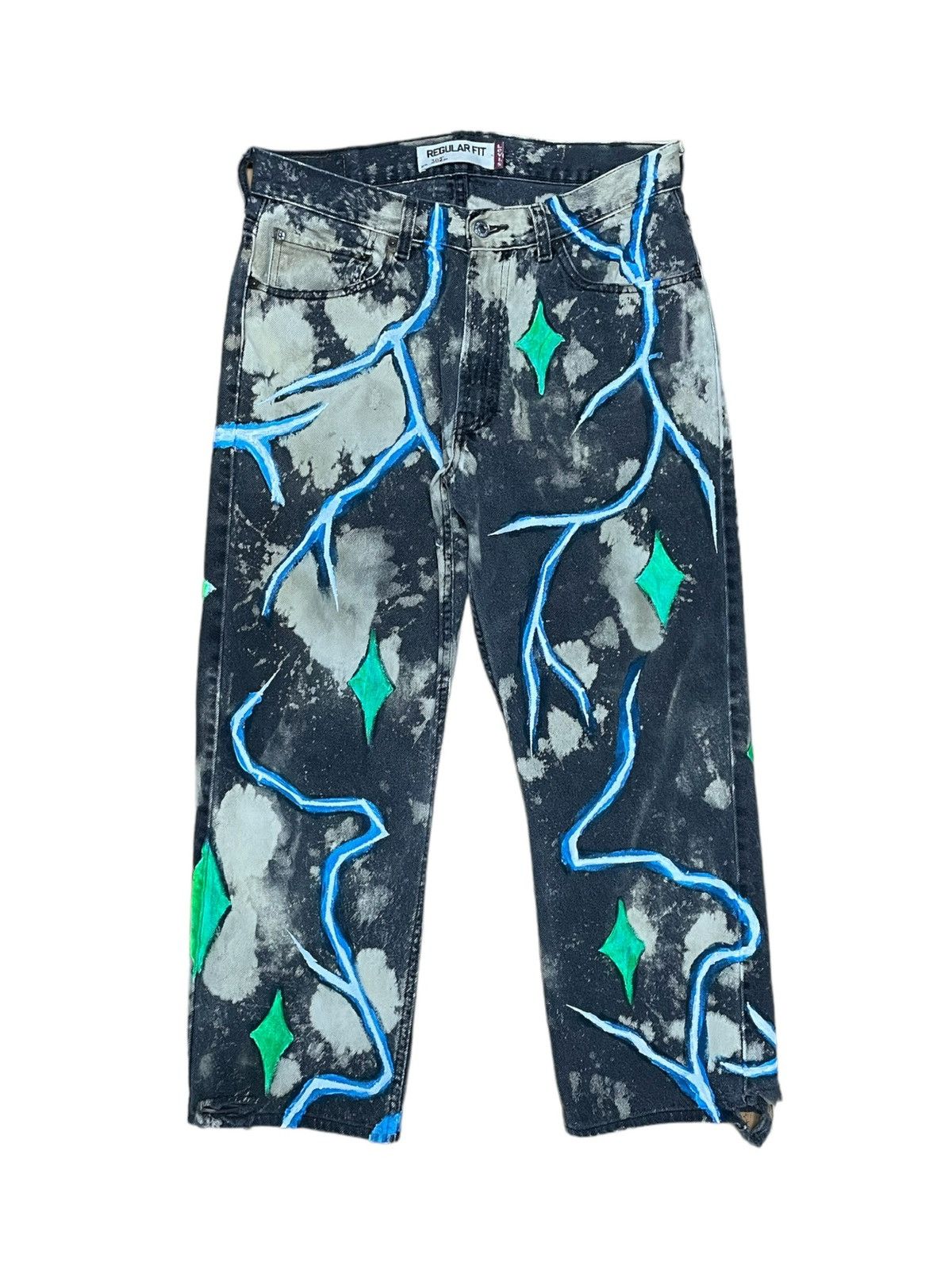 Levi's 1 of 1 Custom handpaint Levis 505 Jeans Size US 33 - 1 Thumbnail