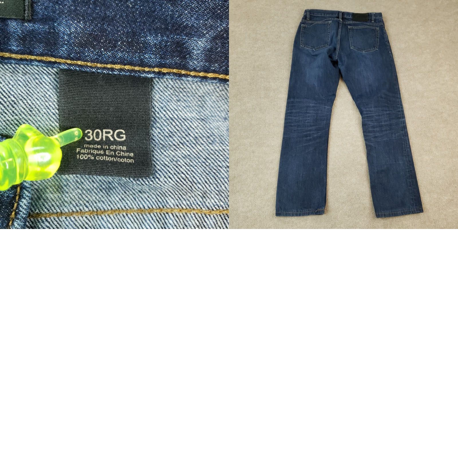 John Varvatos John Varvatos Slim Fit Straight Stretch Jeans 30x27 Blue Mens Cotton Denim Size 30" / US 8 / IT 44 - 8 Thumbnail
