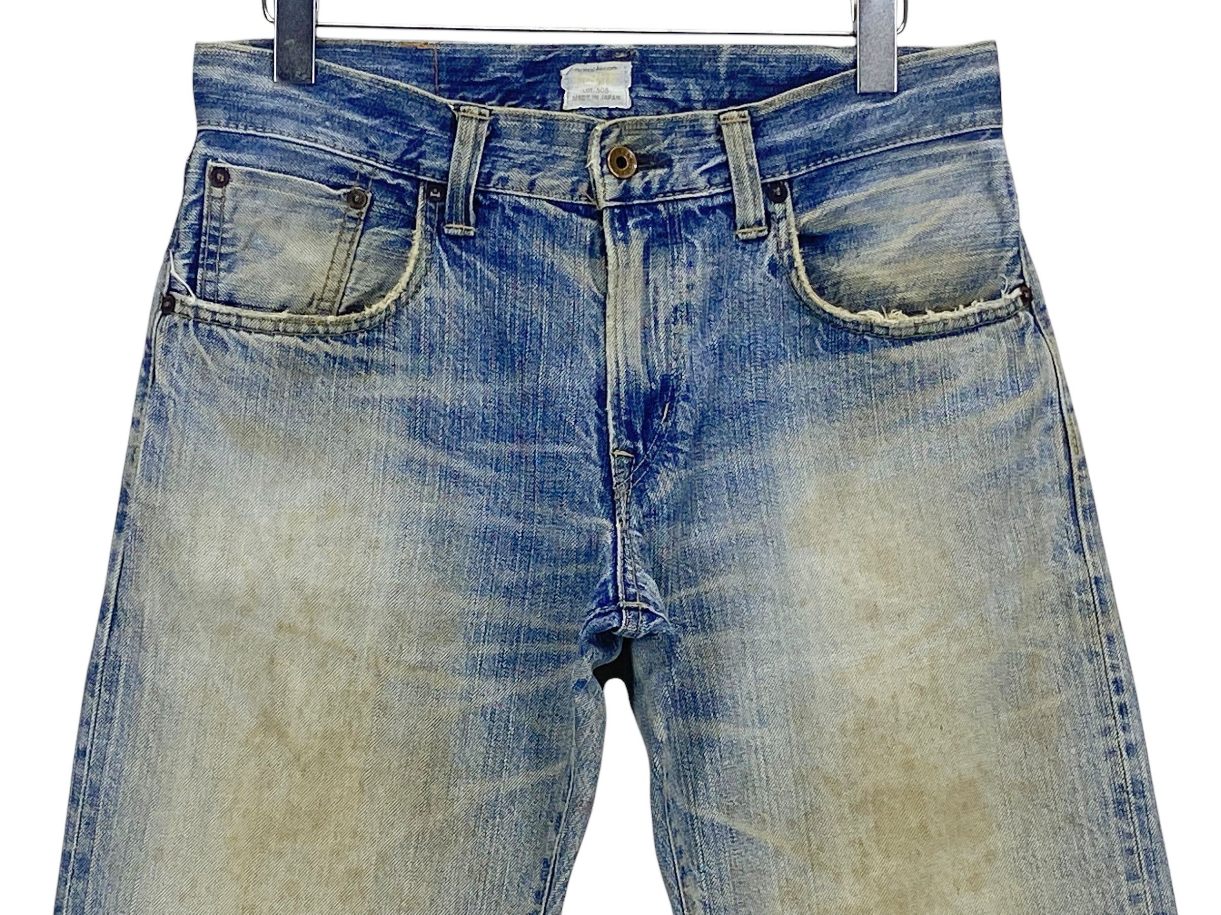 Edwin × Vintage Edwin Selvedge Denim Japanese Distressed Pants Japan Made Size US 30 / EU 46 - 4 Thumbnail